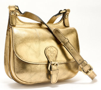 Patricia Nash Linny Leather Shoulder Saddle Bag