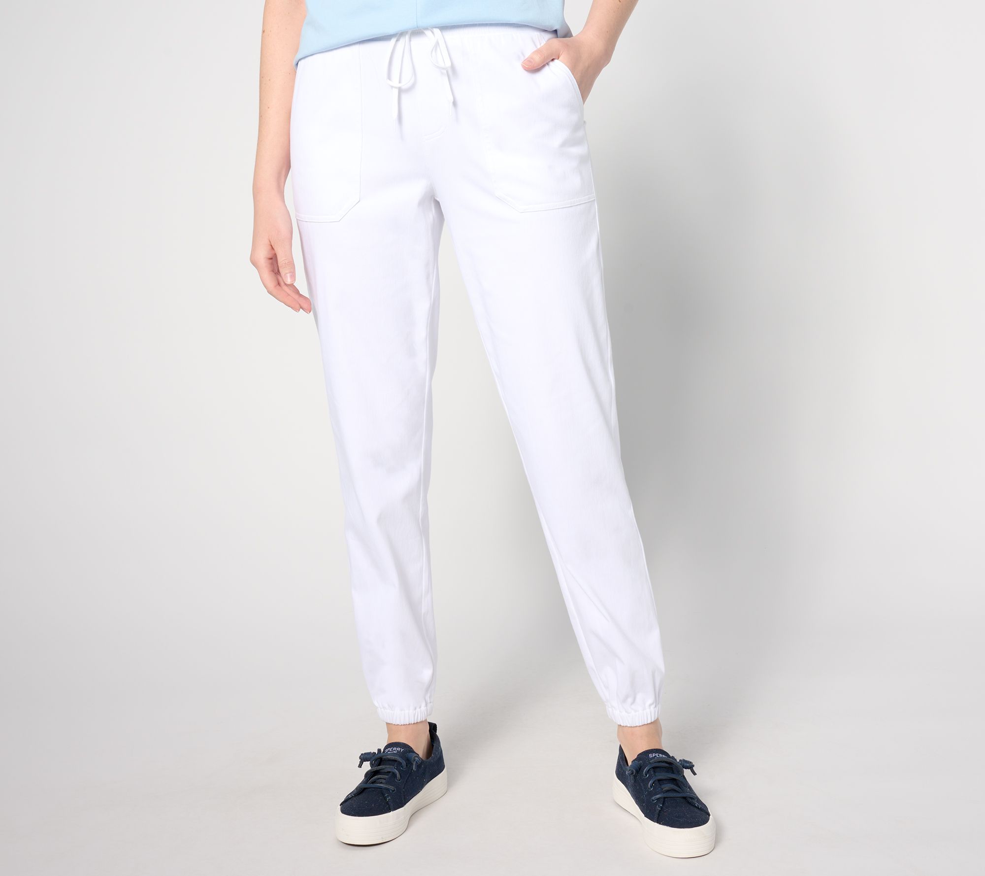 Denim & Co. Regular Comfy Knit Air Straight Leg Cargo Jogger