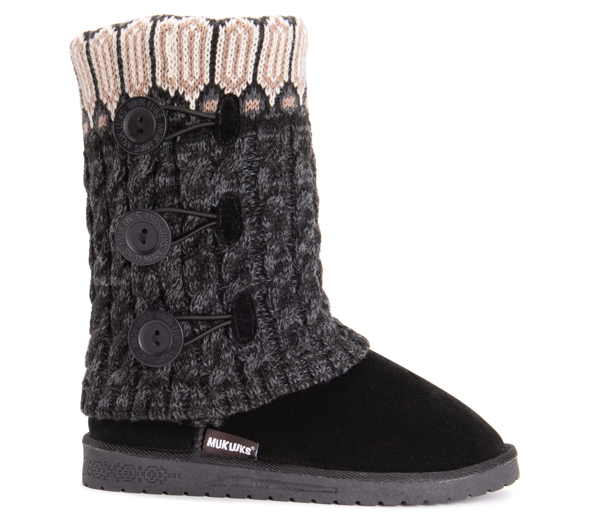 Essentials by MUK LUKS Women's Knit Boots- Cheryl