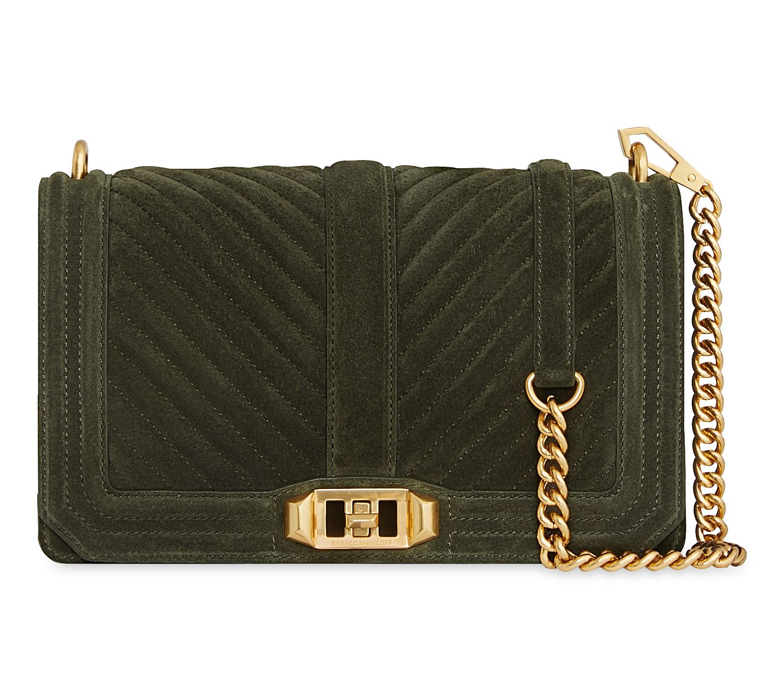 Rebecca Minkoff Chevron Quilted Love Leather Crossbody Bag