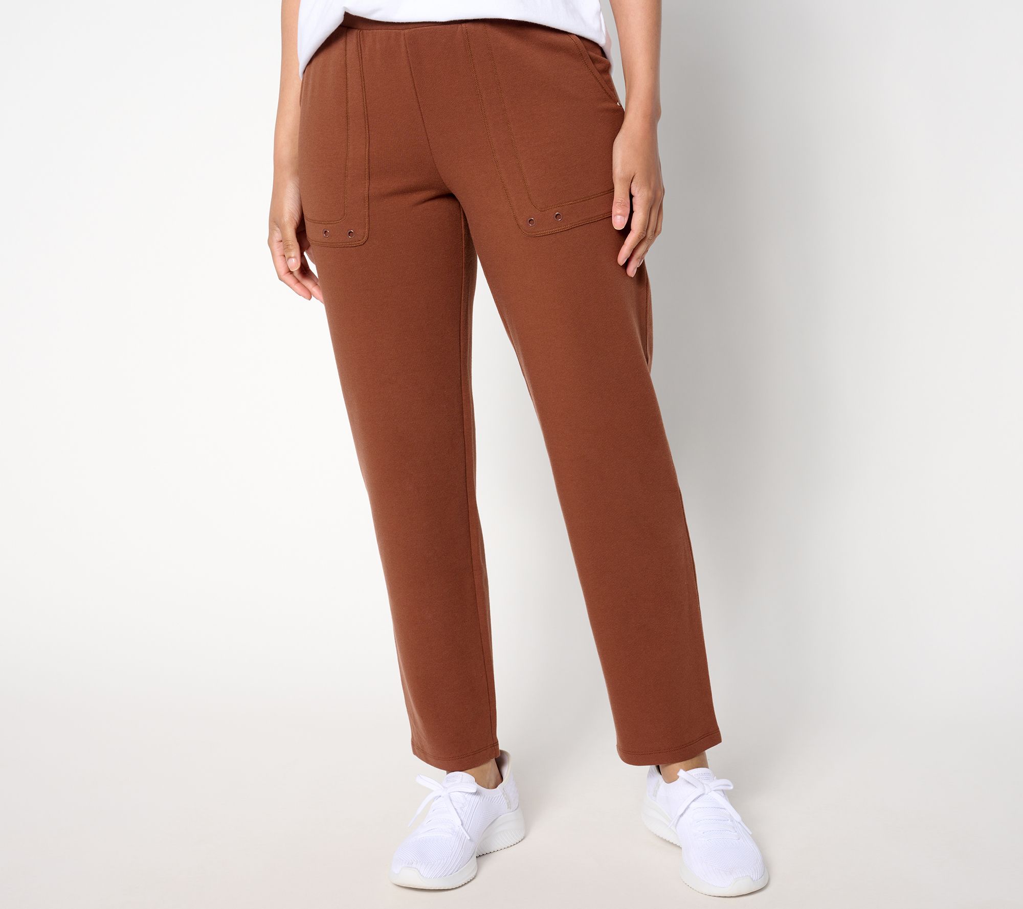 Sport Savvy Petite Ankle Length French Terry Pull-On Pant