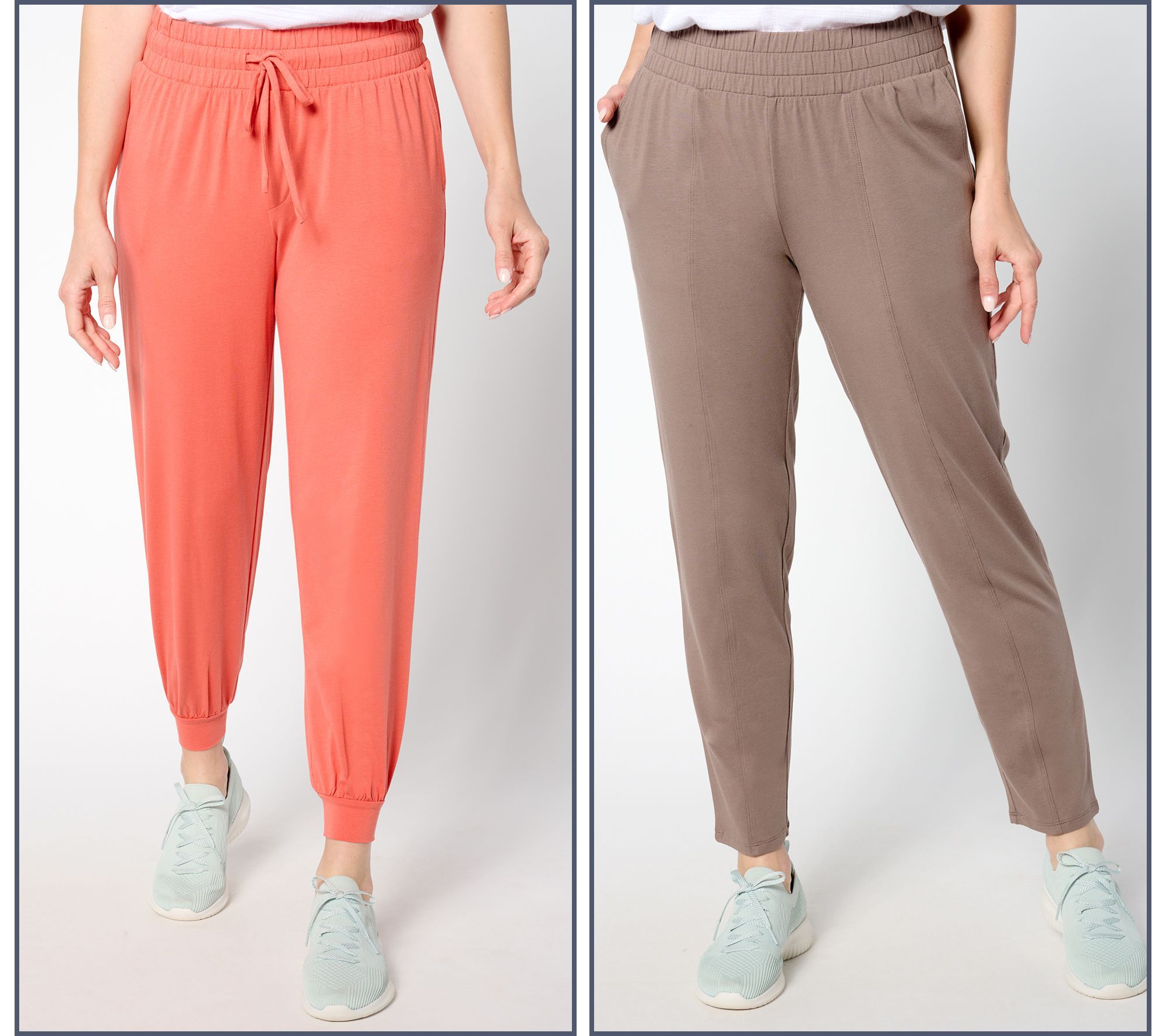 AnyBody Petite Cozy Knit Jogger and Ankle Pant Set