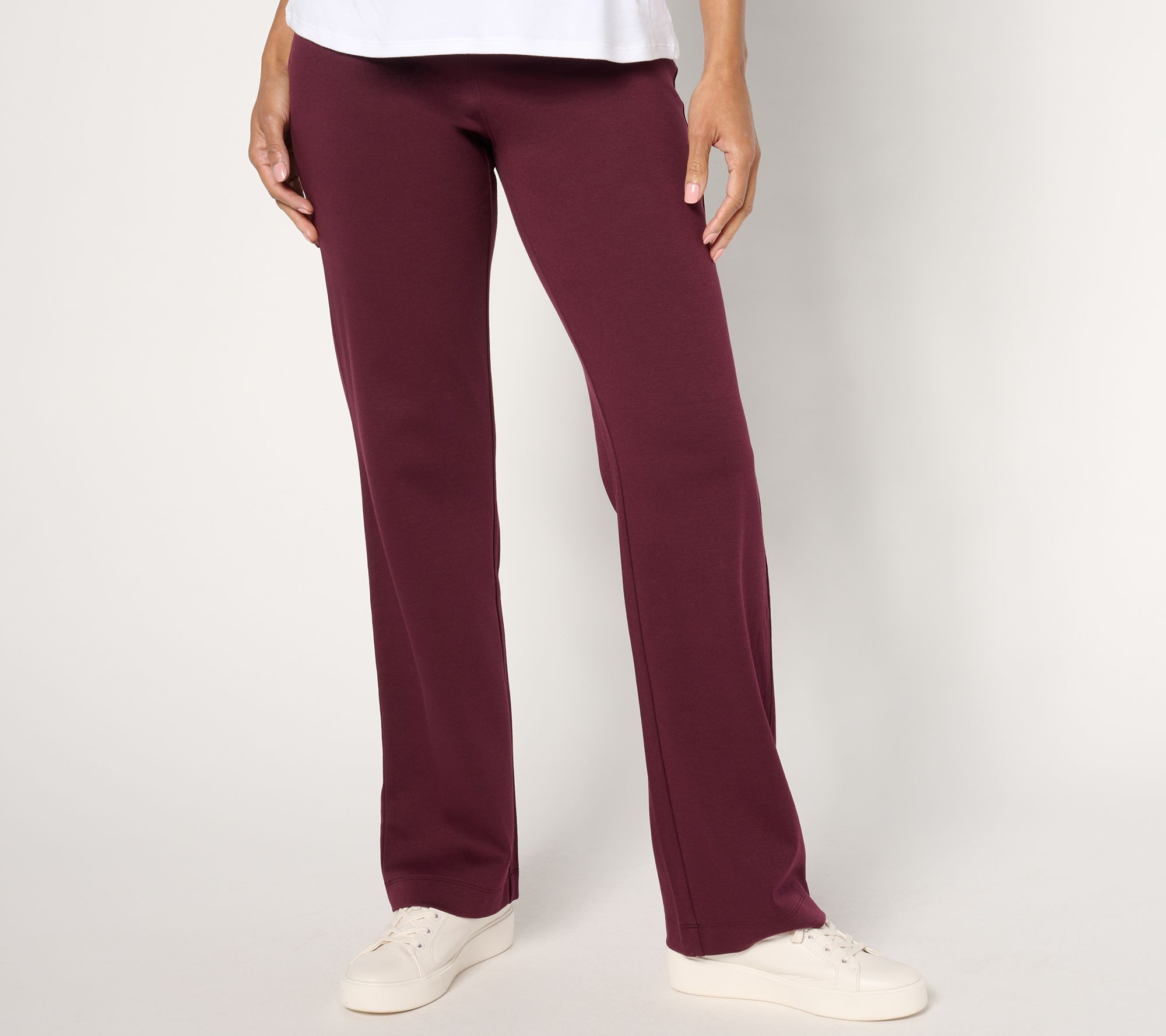 Isaac Mizrahi Live! Regular Essentials Pima Flex Straight Leg Pants