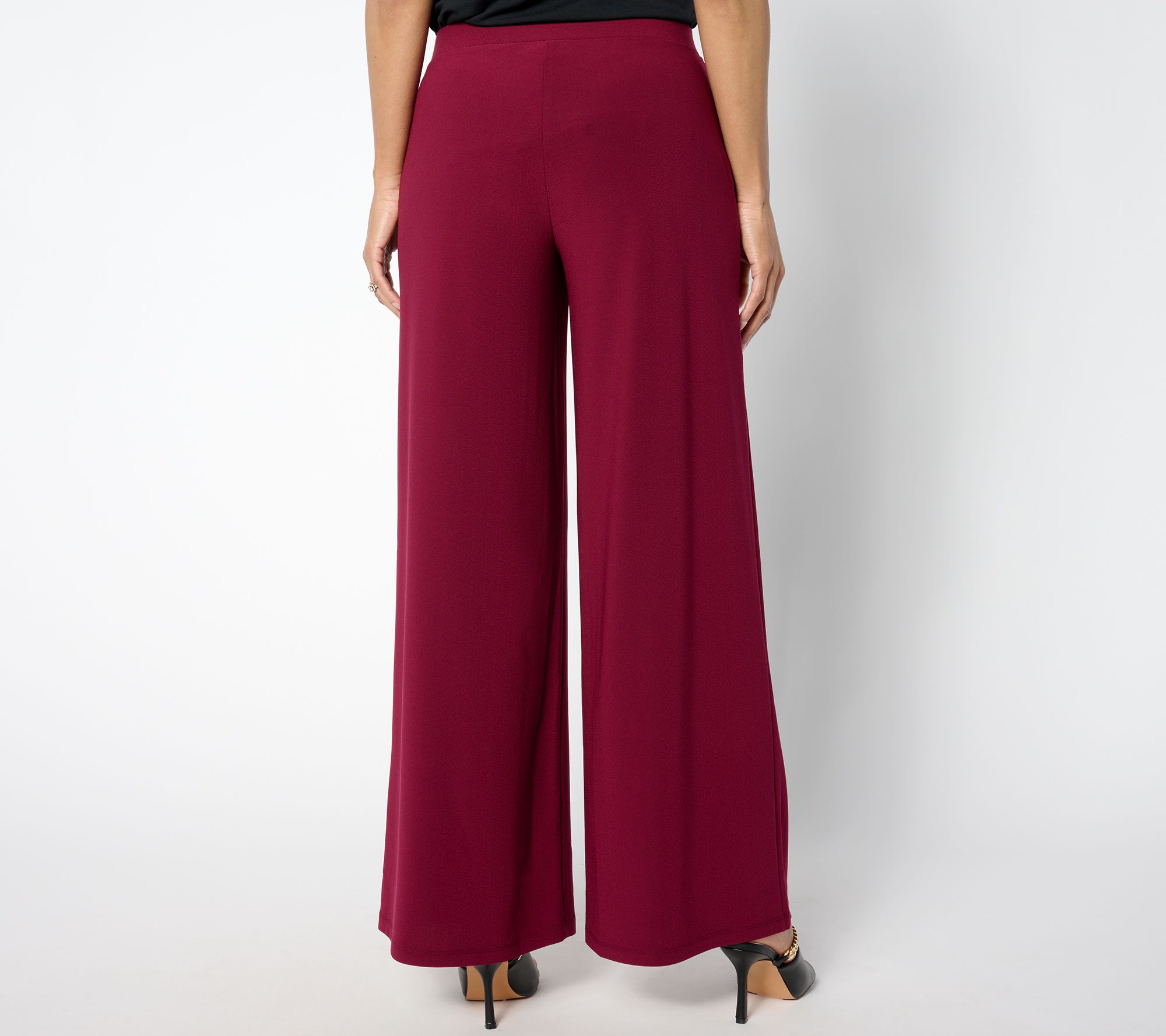 Susan Graver Every Day Textured Liquid Knit Wide Leg Pant - QVC.com