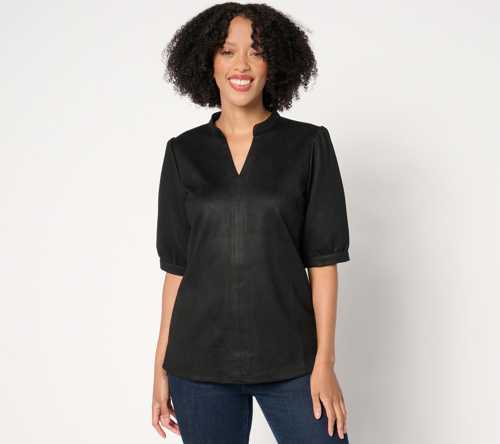 Belle Boho by Kim Gravel PerSuede Me Puff Sleeve Top