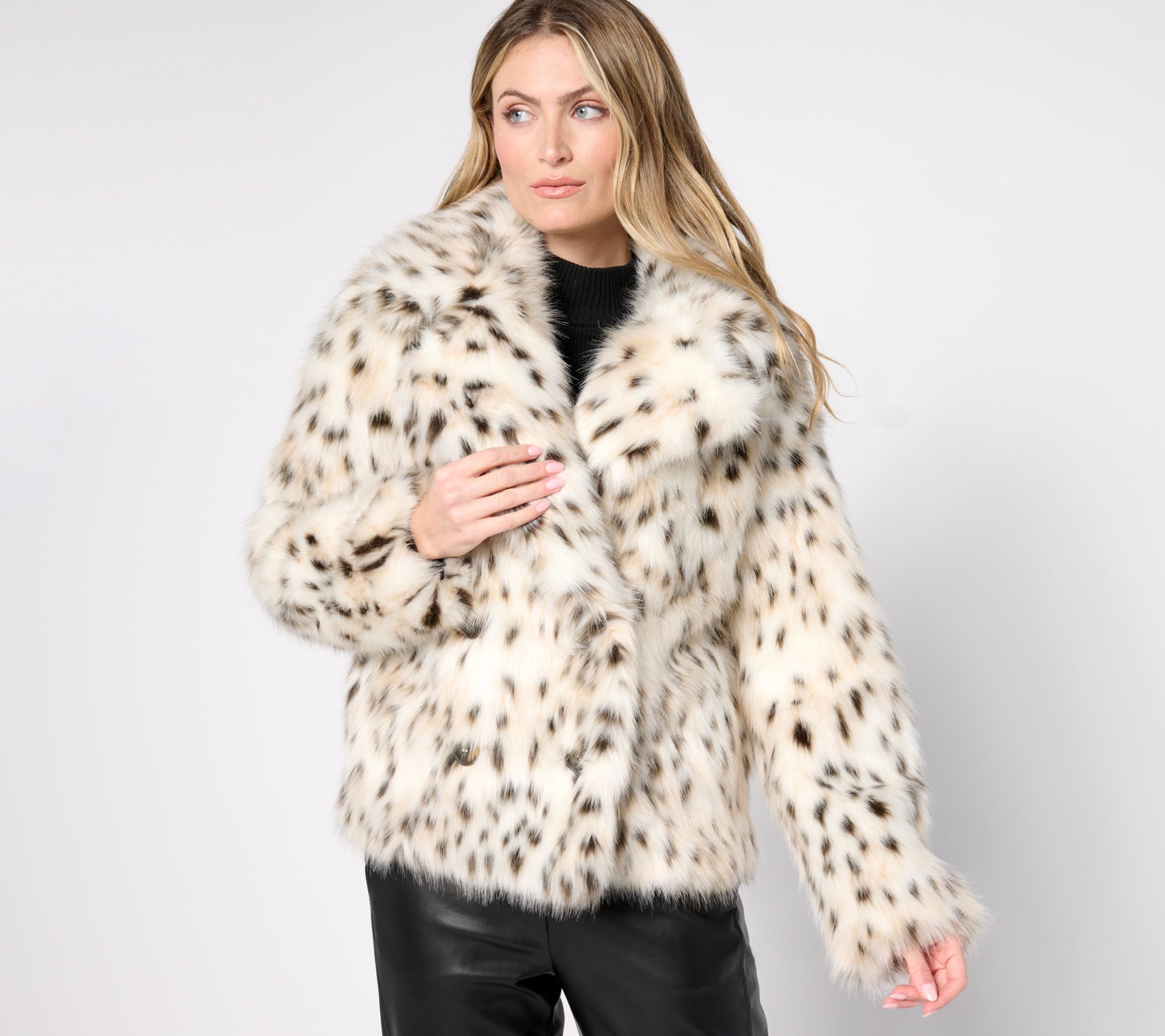Donna Salyers Fabulous Furs Sofia Swish Faux Fur Coat