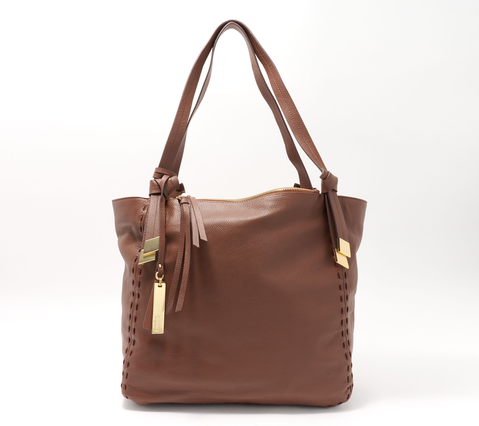 As Is Lodis Leather Whipstitch Danica Tote