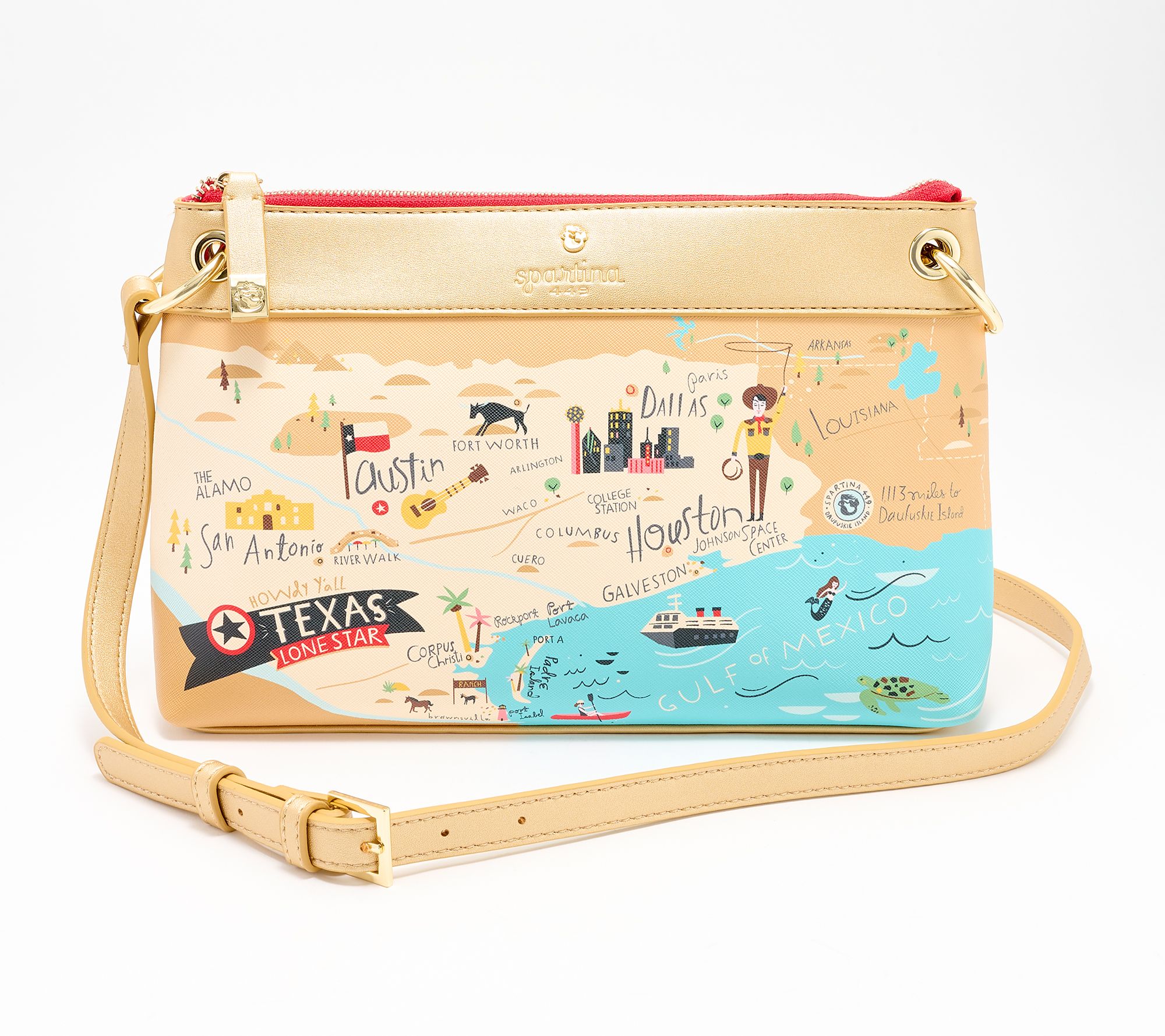 "As Is" Spartina 449 "Greetings From" Crossbody Bag