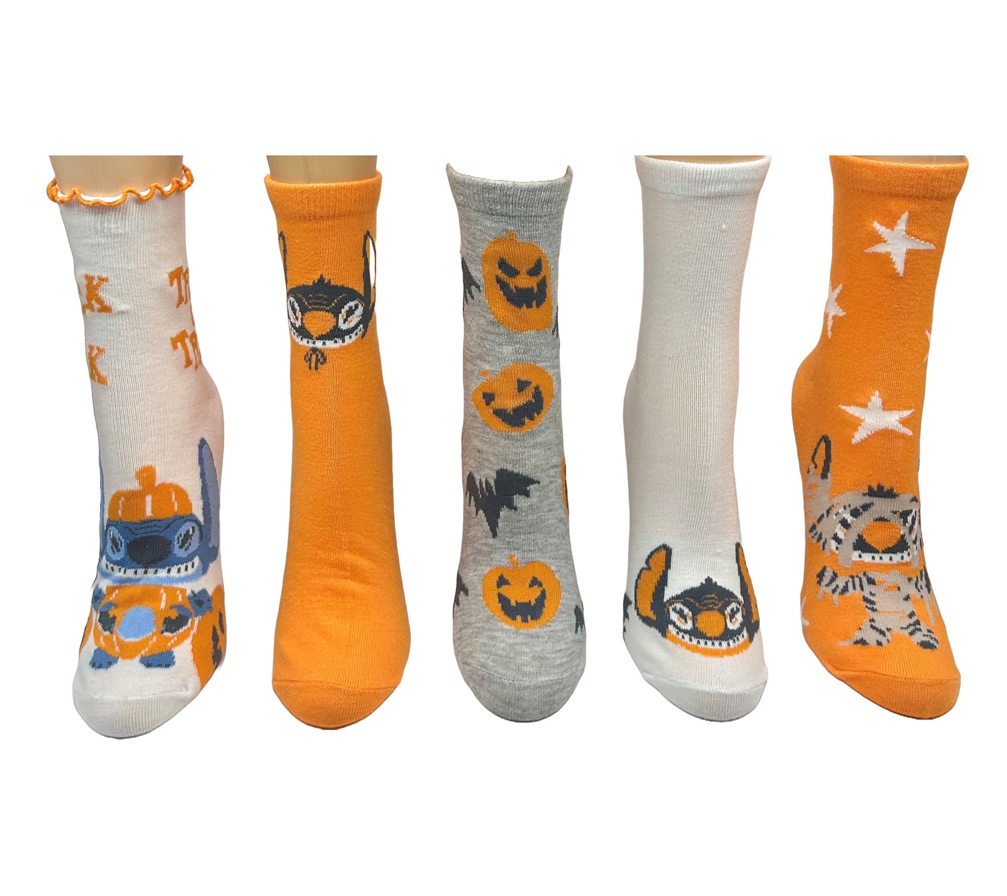 Lilo & Stitch Ladies' Fall Fun Capri Sock Set -5 Pair