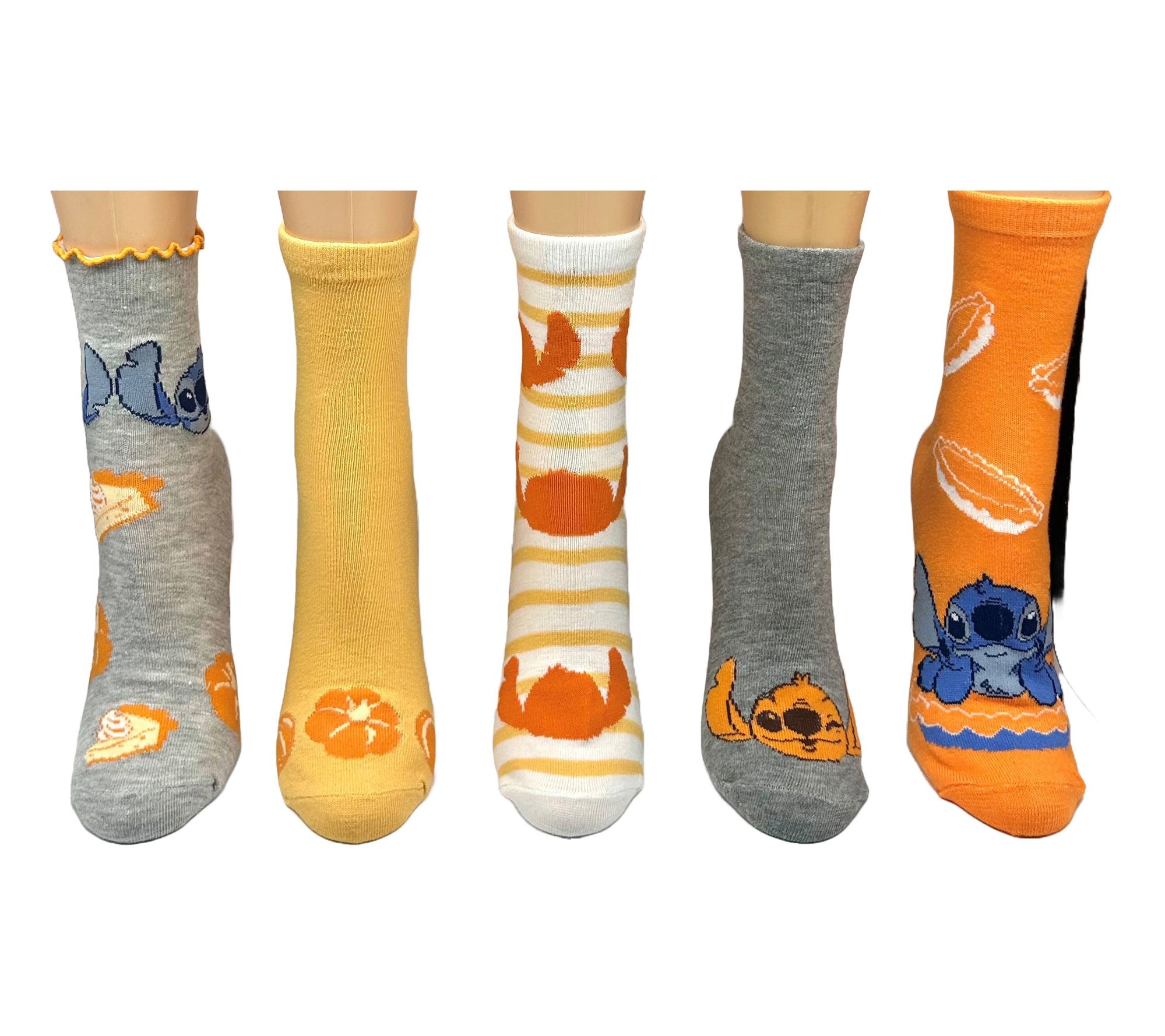 Lilo & Stitch Ladies' Fall Fun Capri Sock Set -5 Pair