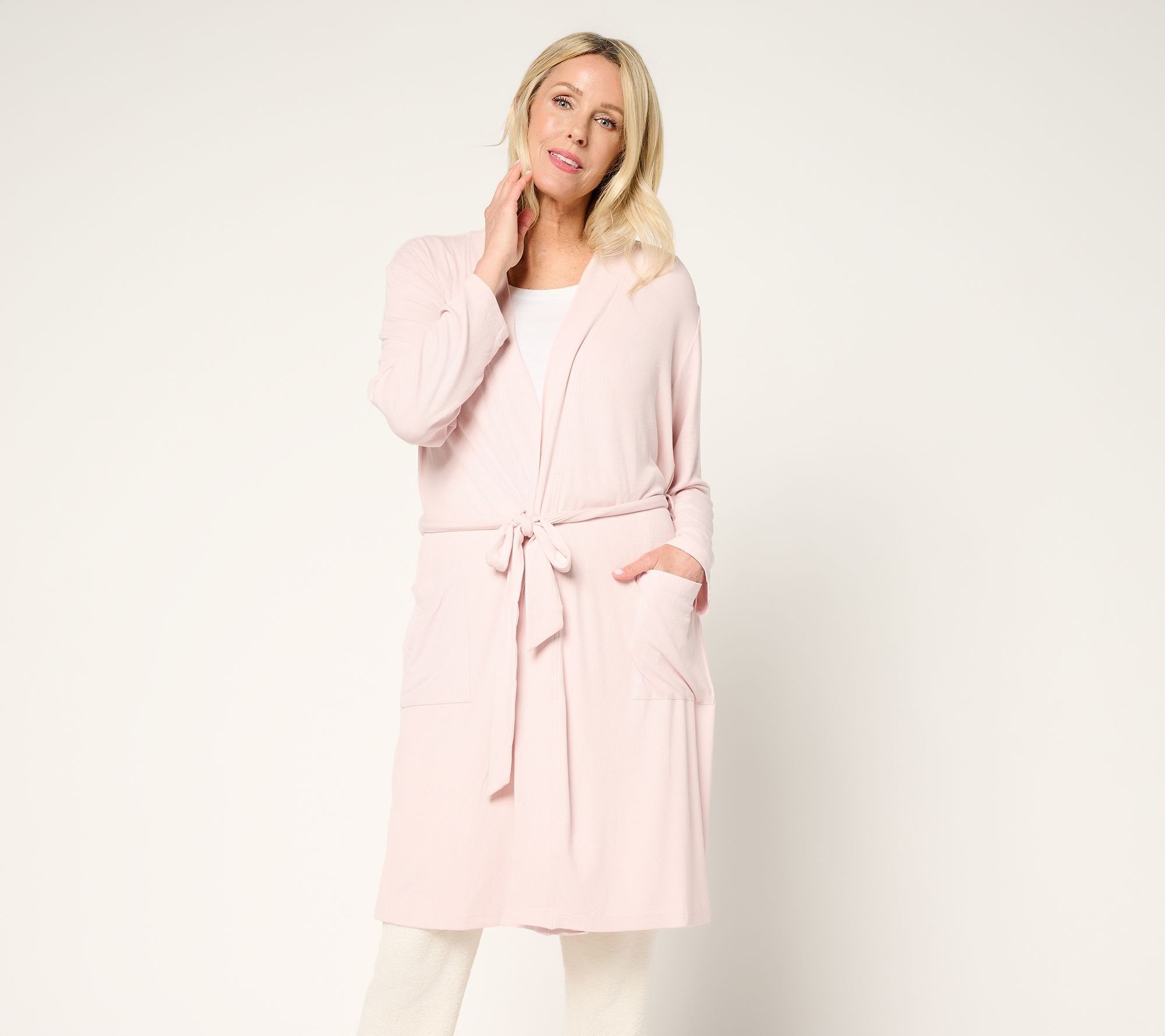 Barefoot Dreams Malibu Collection Ultra Soft Rib Piped Robe