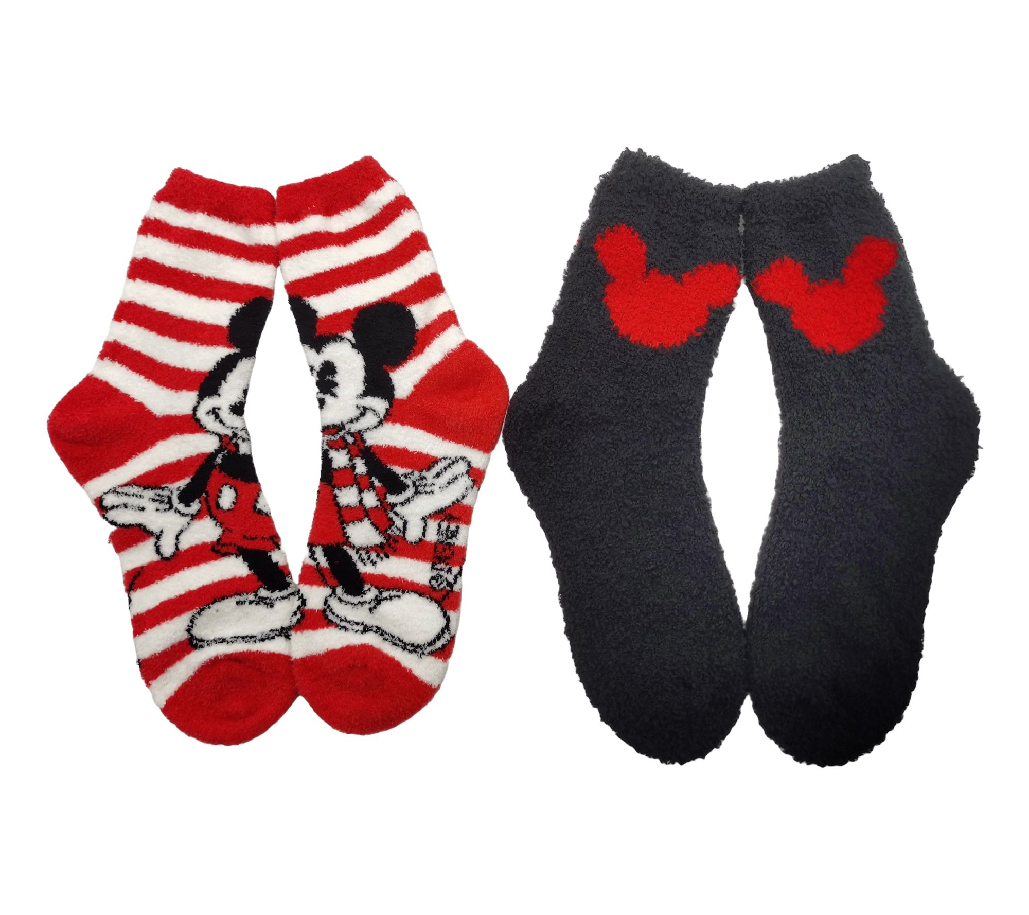 Disney Mickey & Minnie Ladies' Cozy Holiday Crew Socks Set