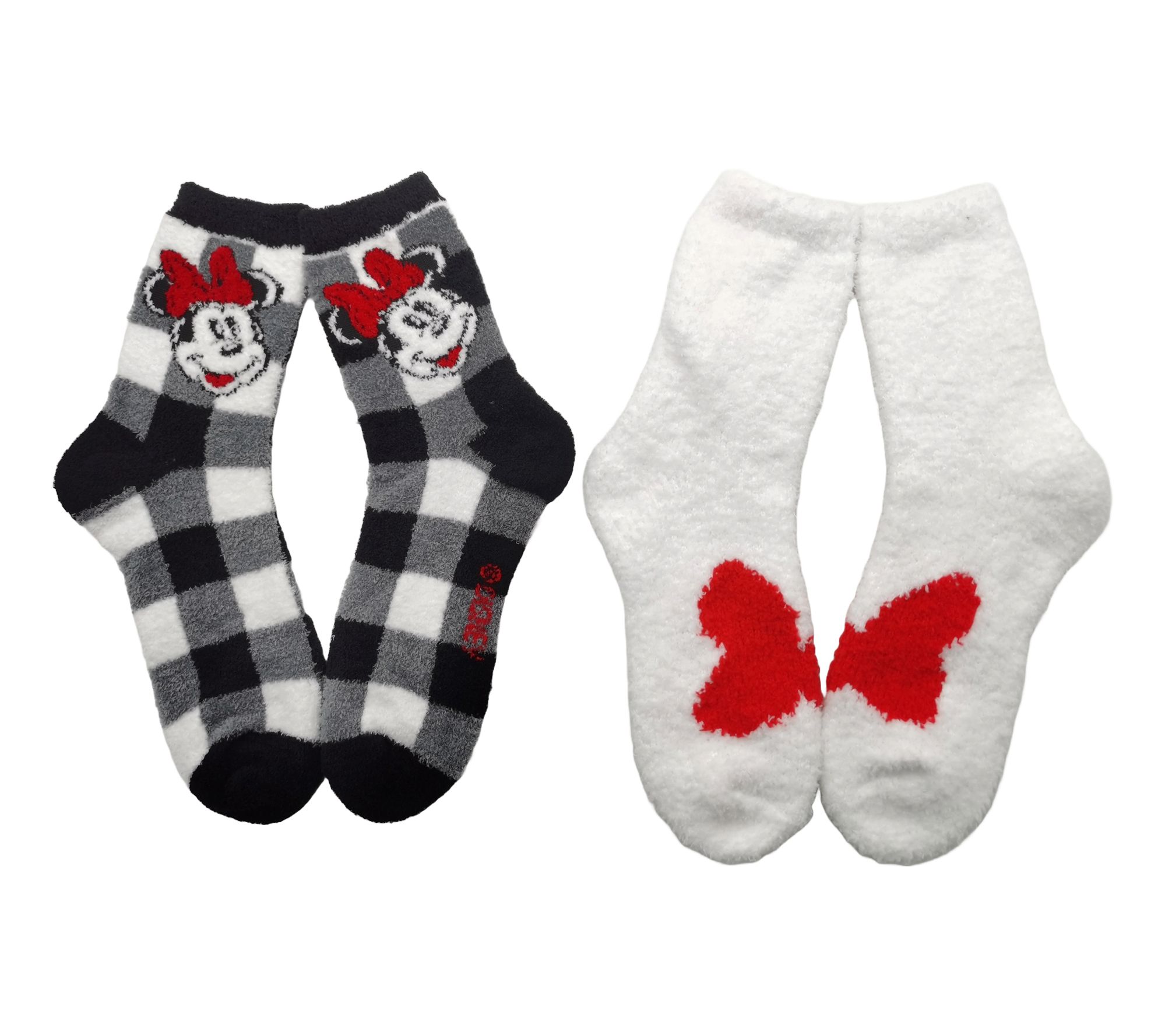 Disney Mickey & Minnie Ladies' Cozy Holiday Crew Socks Set
