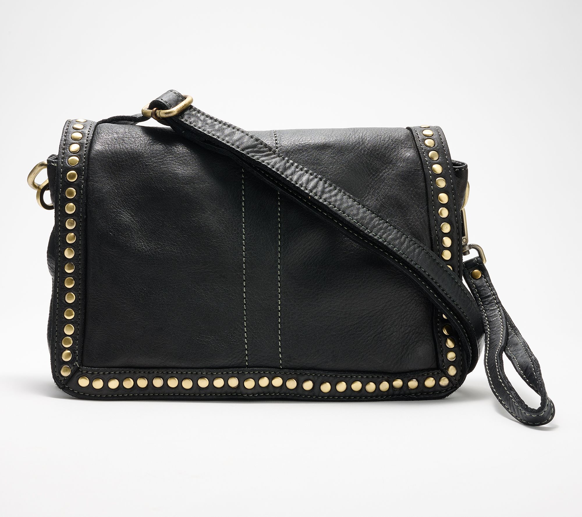 Bolsa Nova Leather Marisa Flap Crossbody Bag