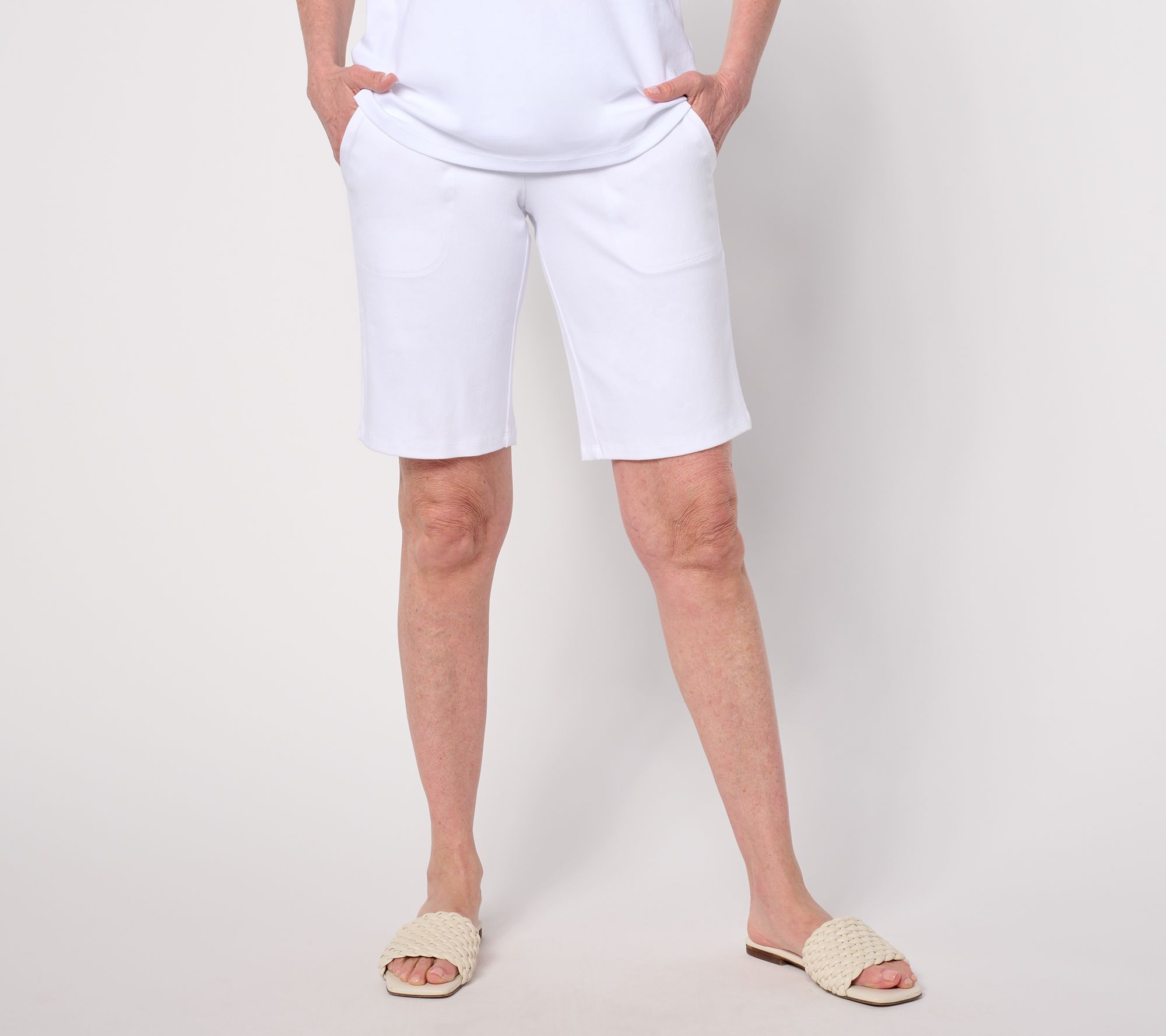 Women with Control Tummy Control Prime Stretch Denim Petite Shorts