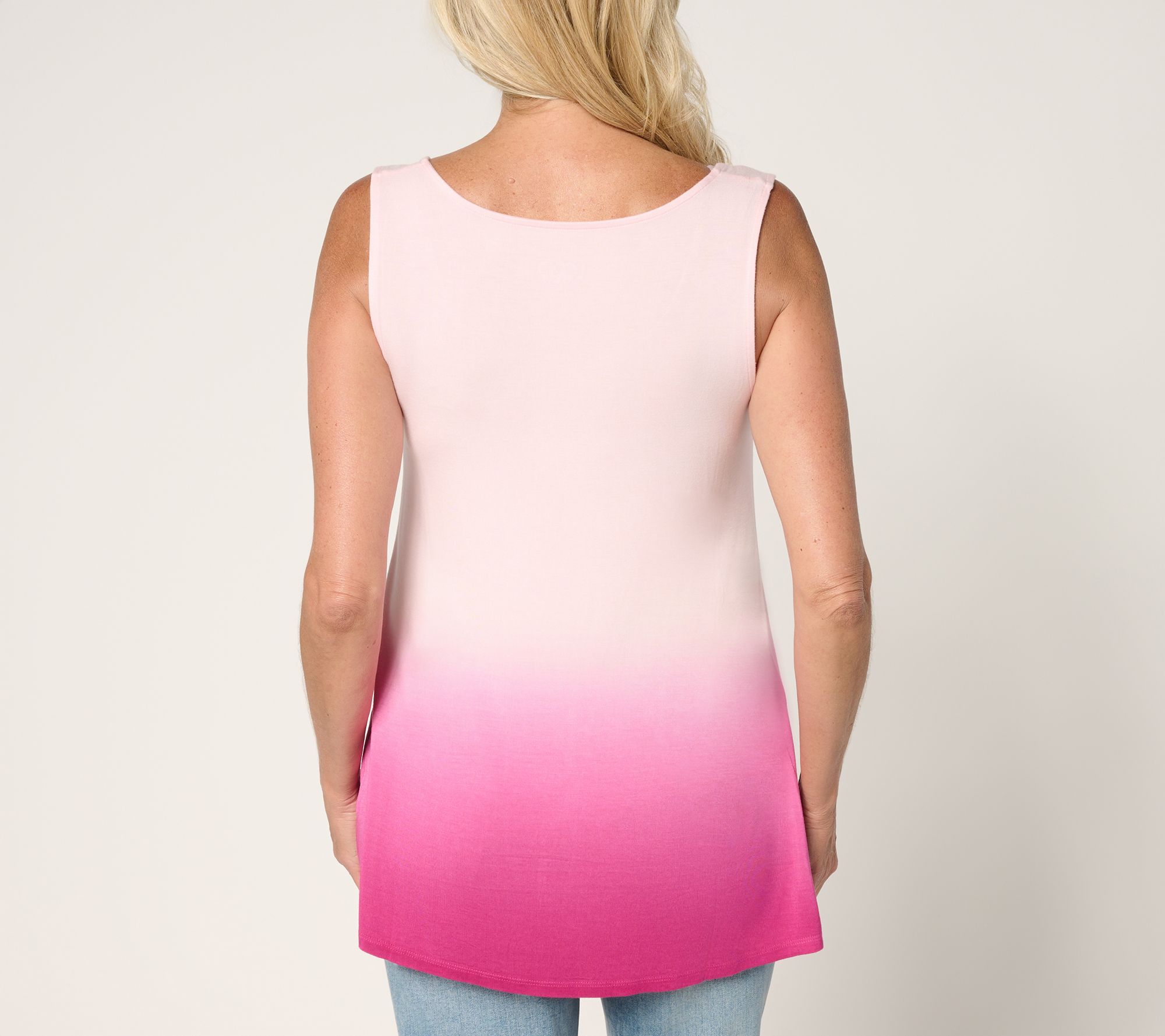 LOGO Layers by Lori Goldstein Knit Dip Dyed Tank - QVC.com