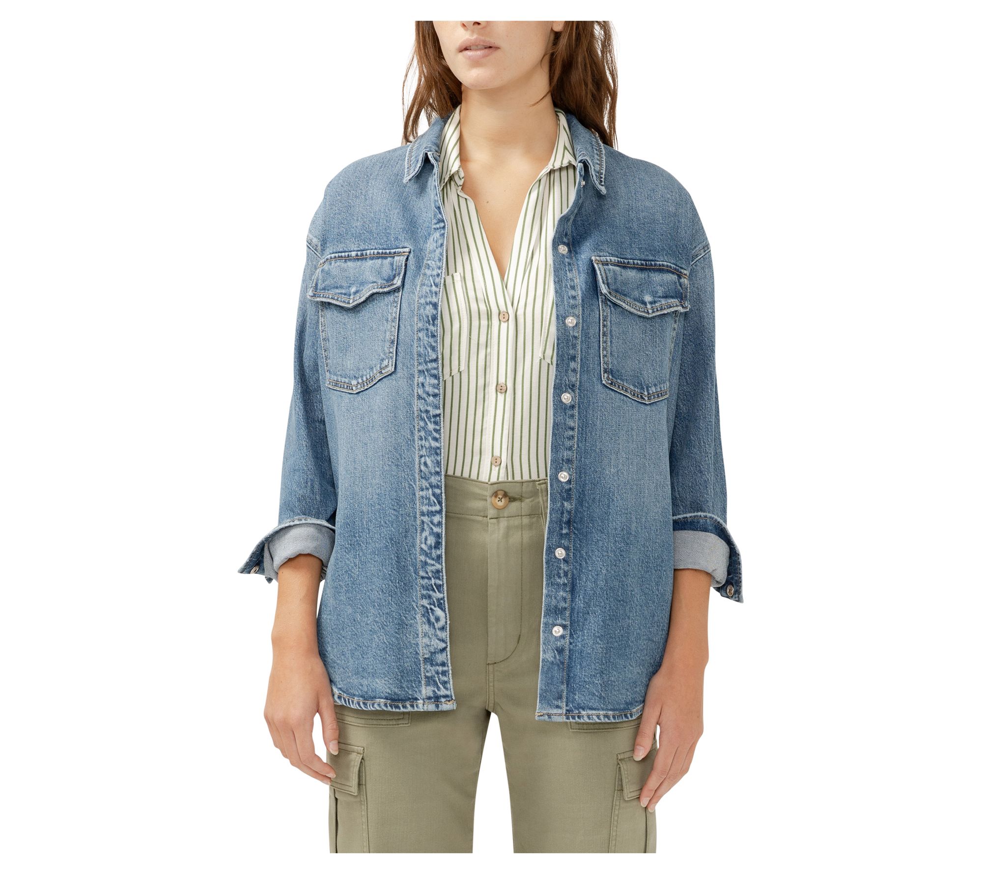 Silver Jeans Co.  Women's Denim Shacket_DM290