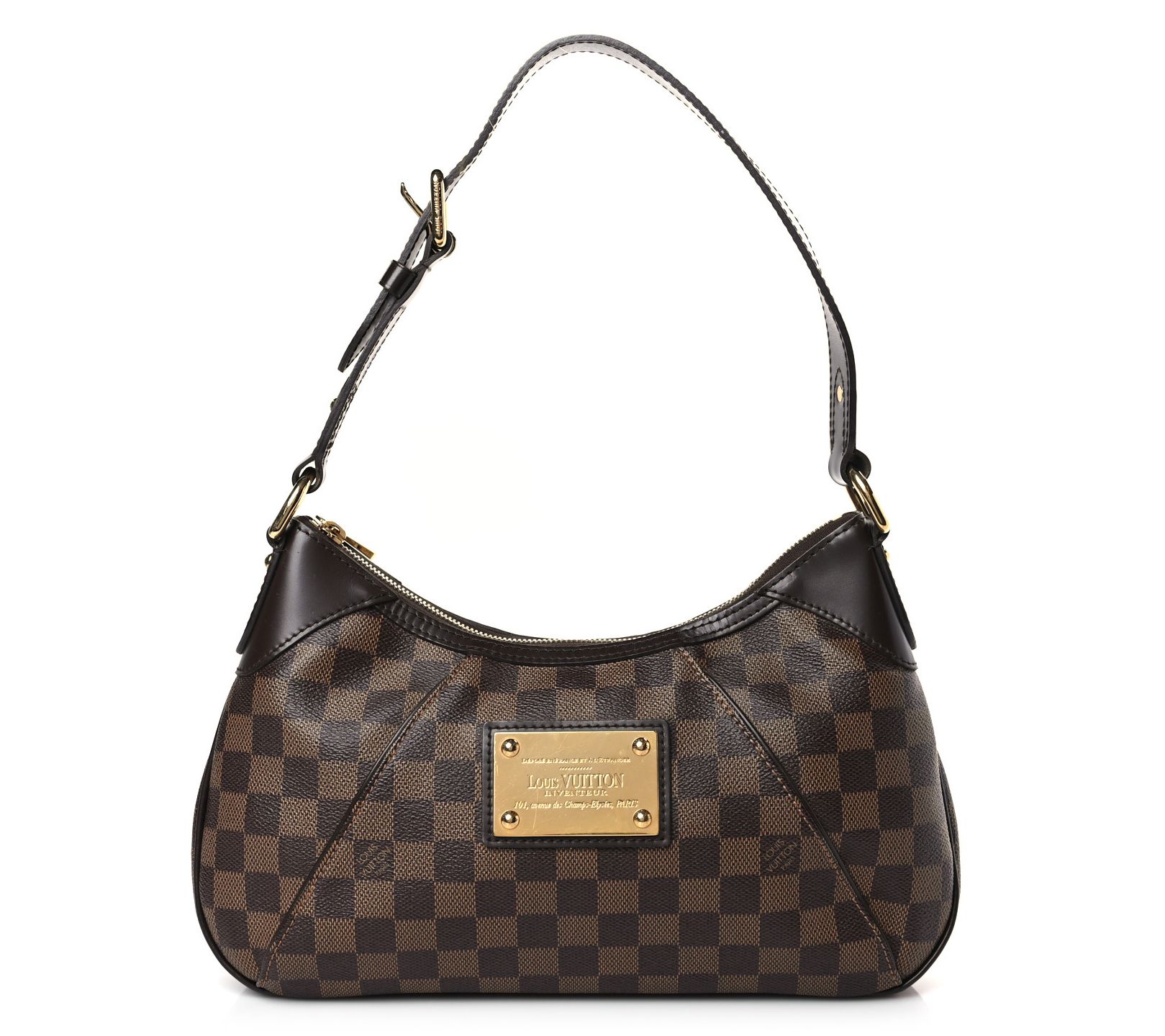  Pre-Owned Louis Vuitton Thames PM Damier EbeneBrown