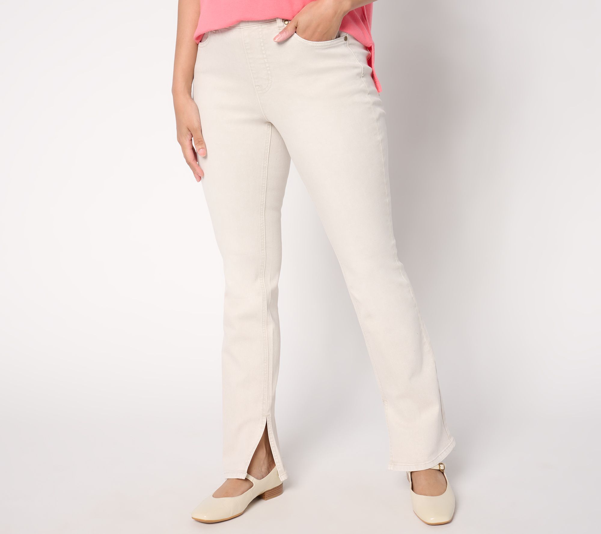 "As Is" Isaac Mizrahi Live! Tall Colored Denim Slim Bootcut Jeans