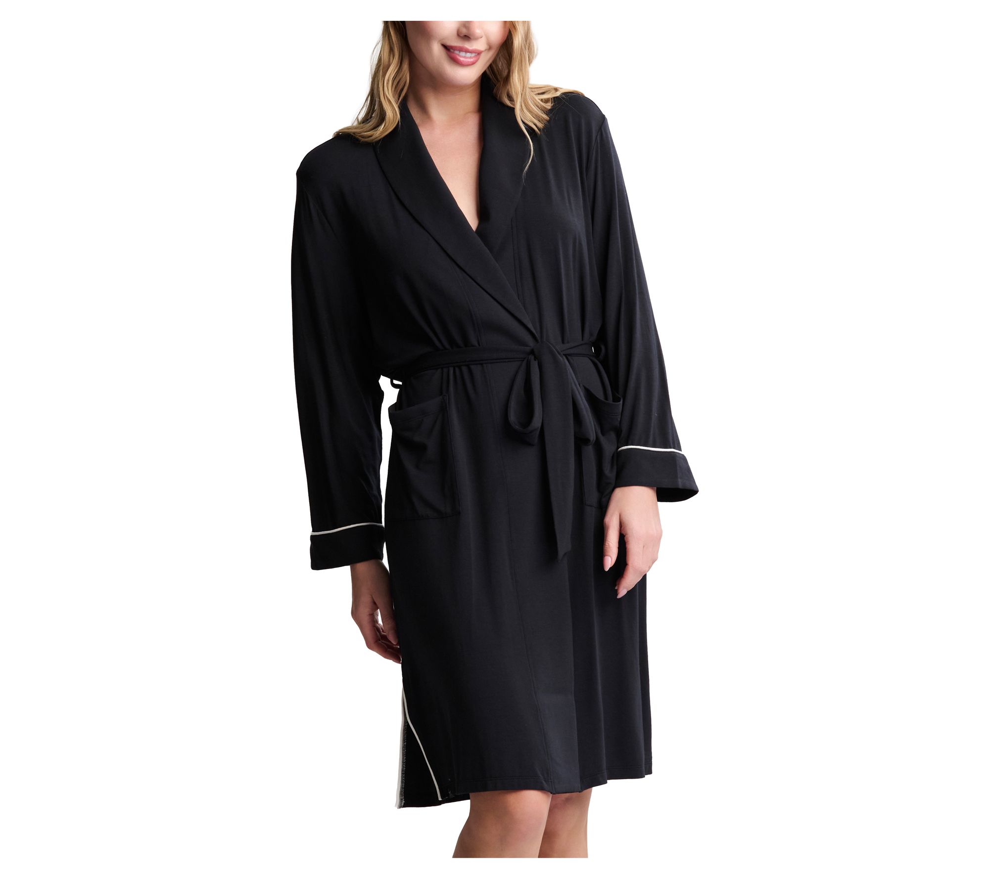 Barefoot Dreams Luxe Milk Jersey Robe with Piping