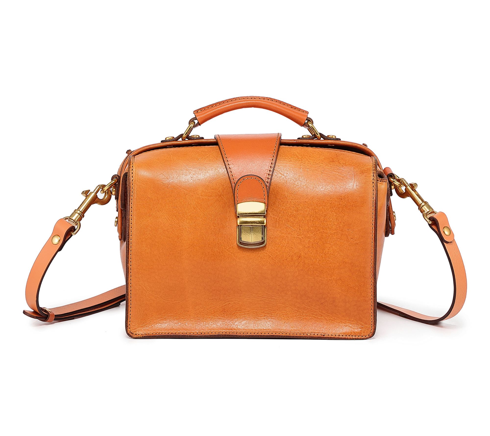 Old Trend Doctor Transport Leather Satchel w/ Crossbody Strap