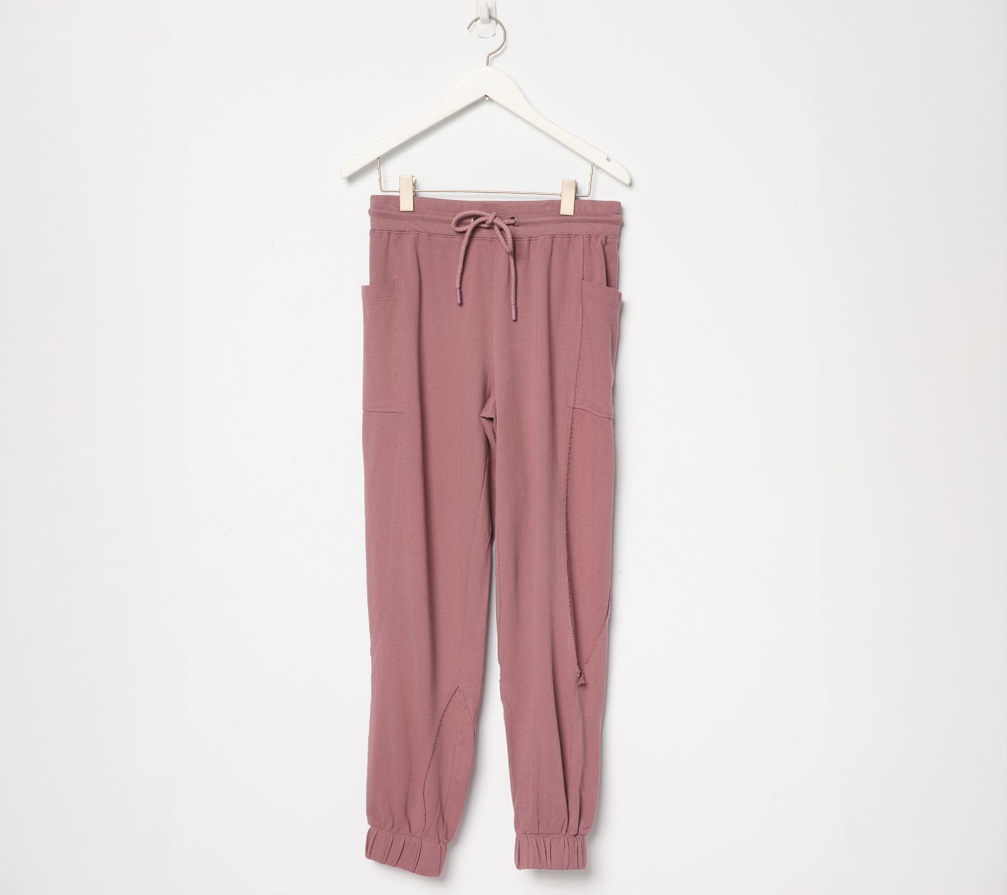LOGO by Lori Goldstein Regular Seamed Full Length Joggers