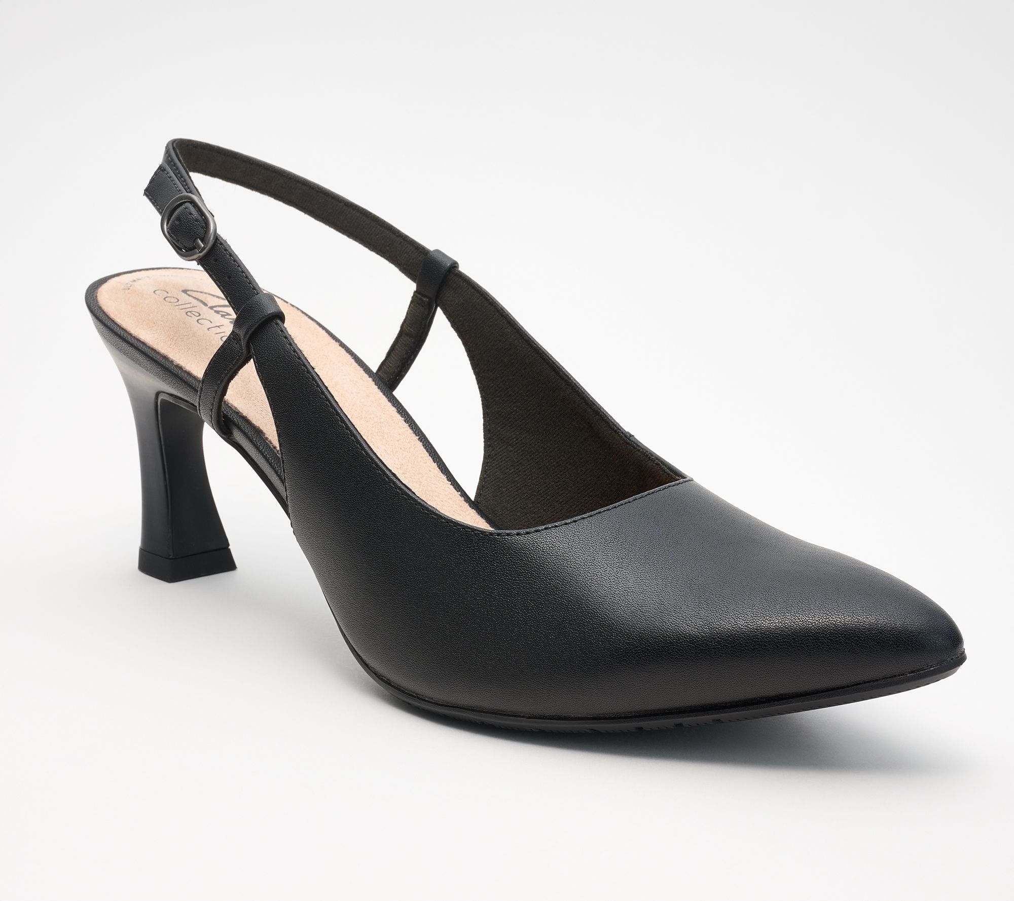 Clarks Collection Leather Sling Back Pumps -Tammitha Strap