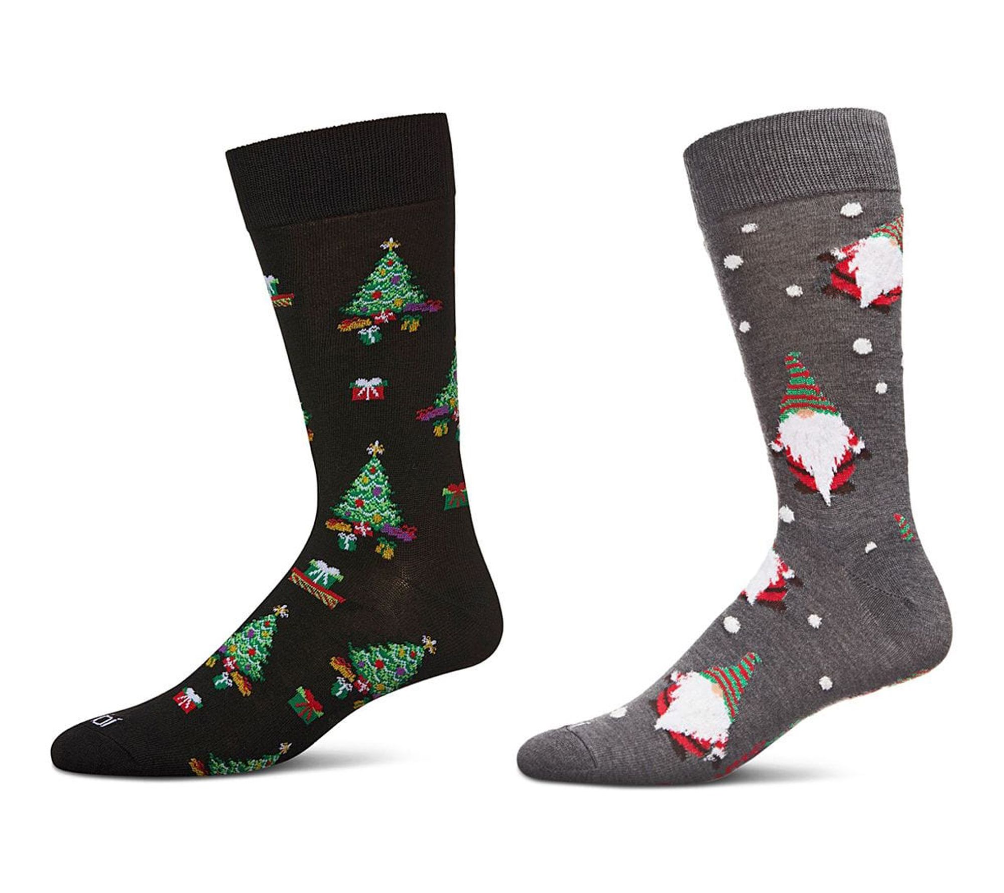 MeMoi Men's Set of 2 Novelty Patterned HolidayCrew Socks