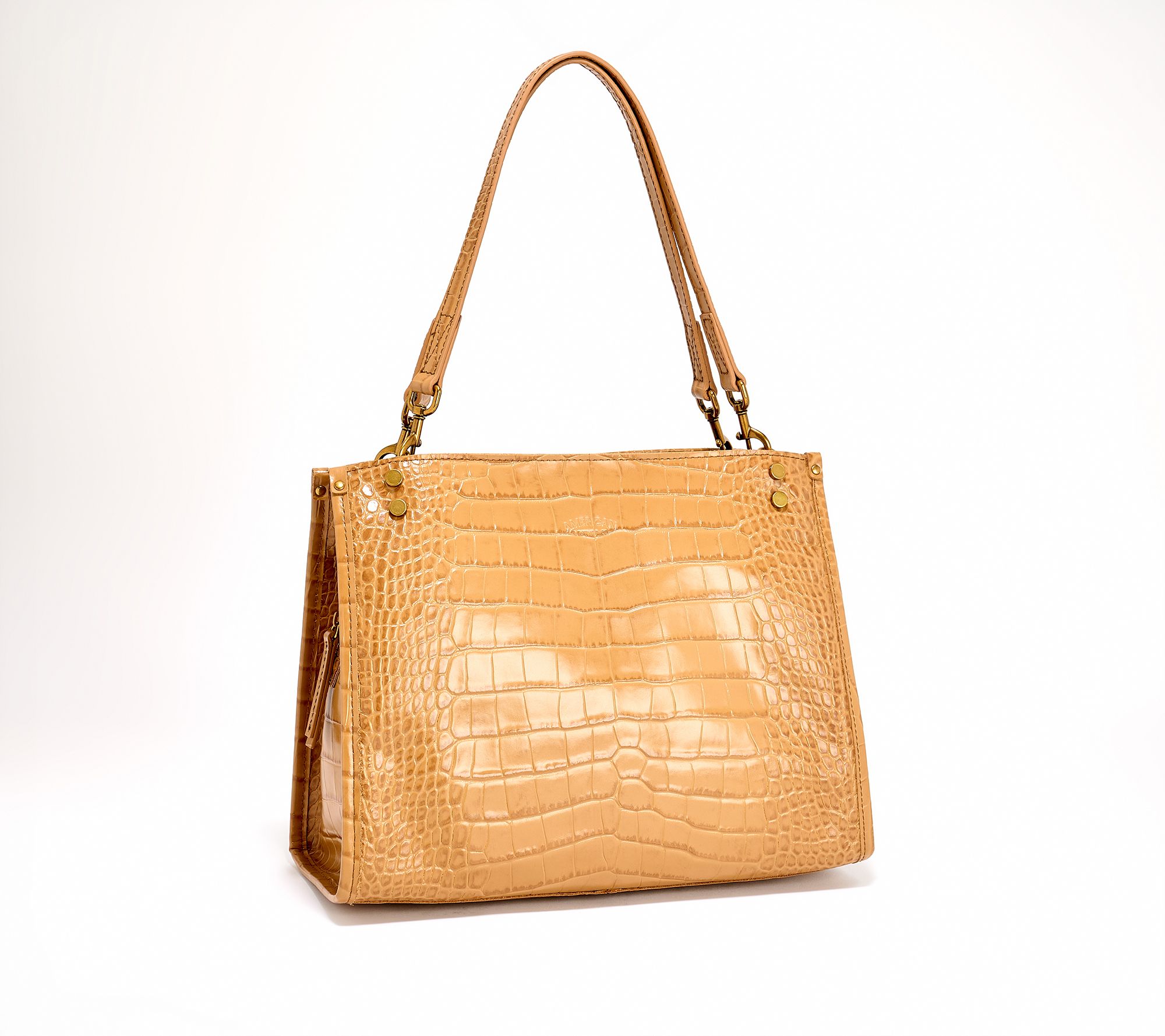 "As Is" American Leather Co. Lenox Croco Leather Satchel