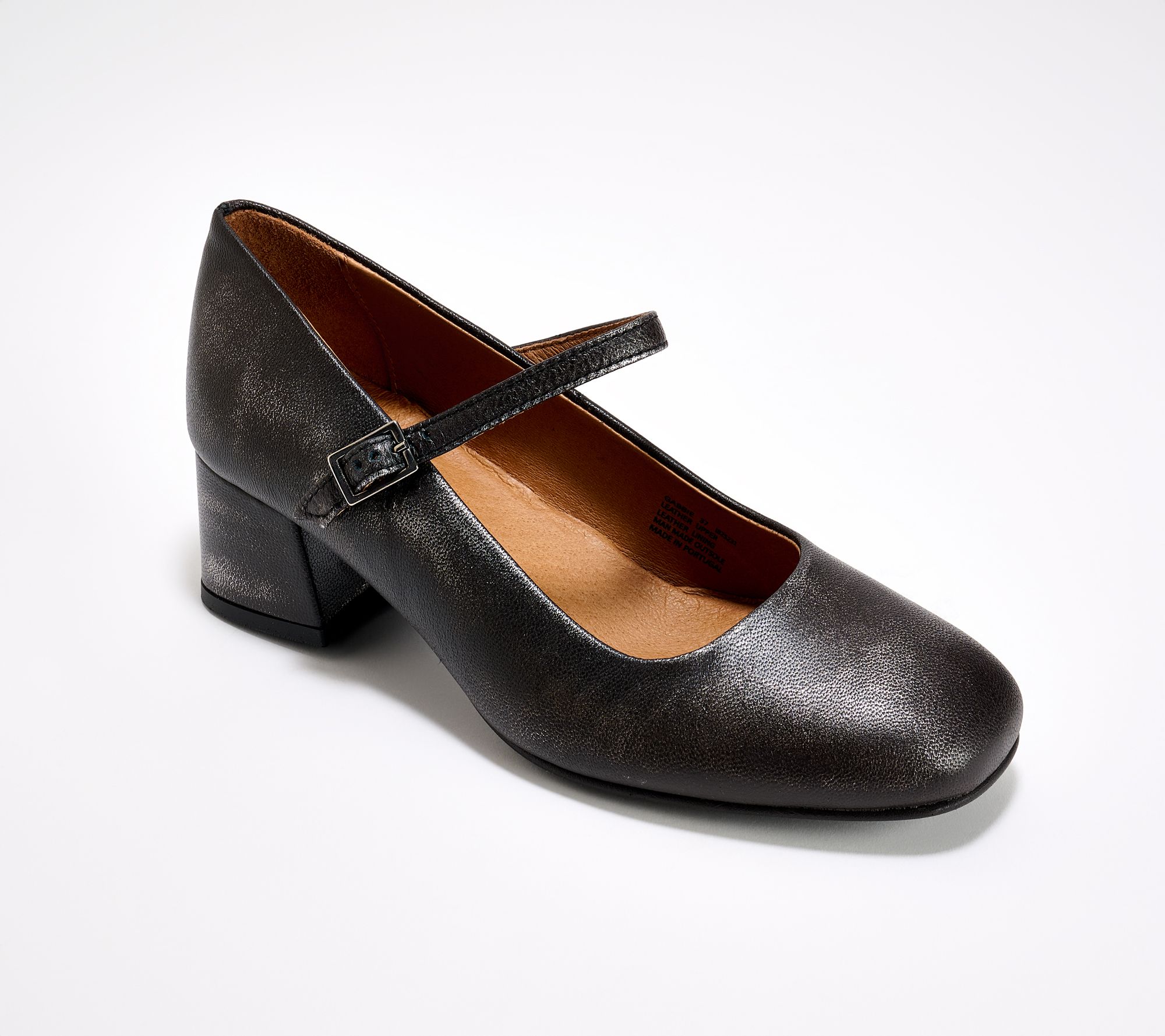 "As Is" Miz Mooz Leather Heeled Mary Janes - Gabbie