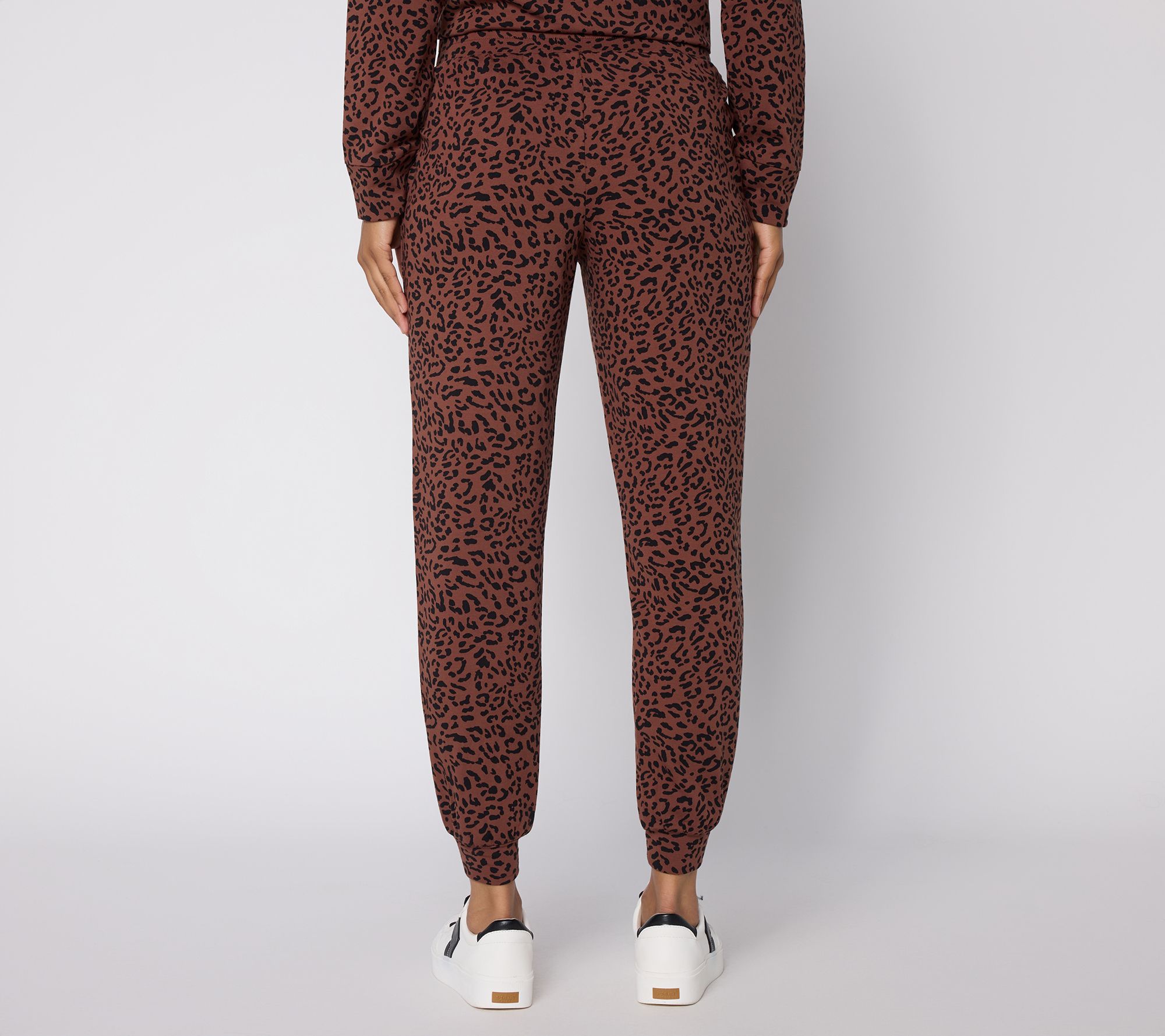 Belle Body by Kim Gravel Regular French Terry Leopard Joggers