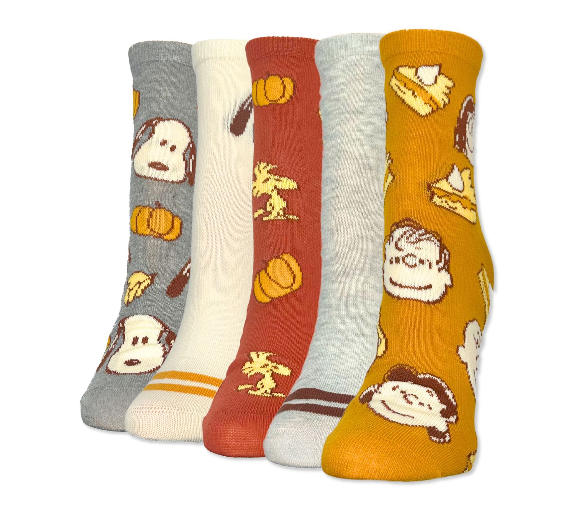 Ladies' Set of 5 Hooray for Harvest! Capri Socks
