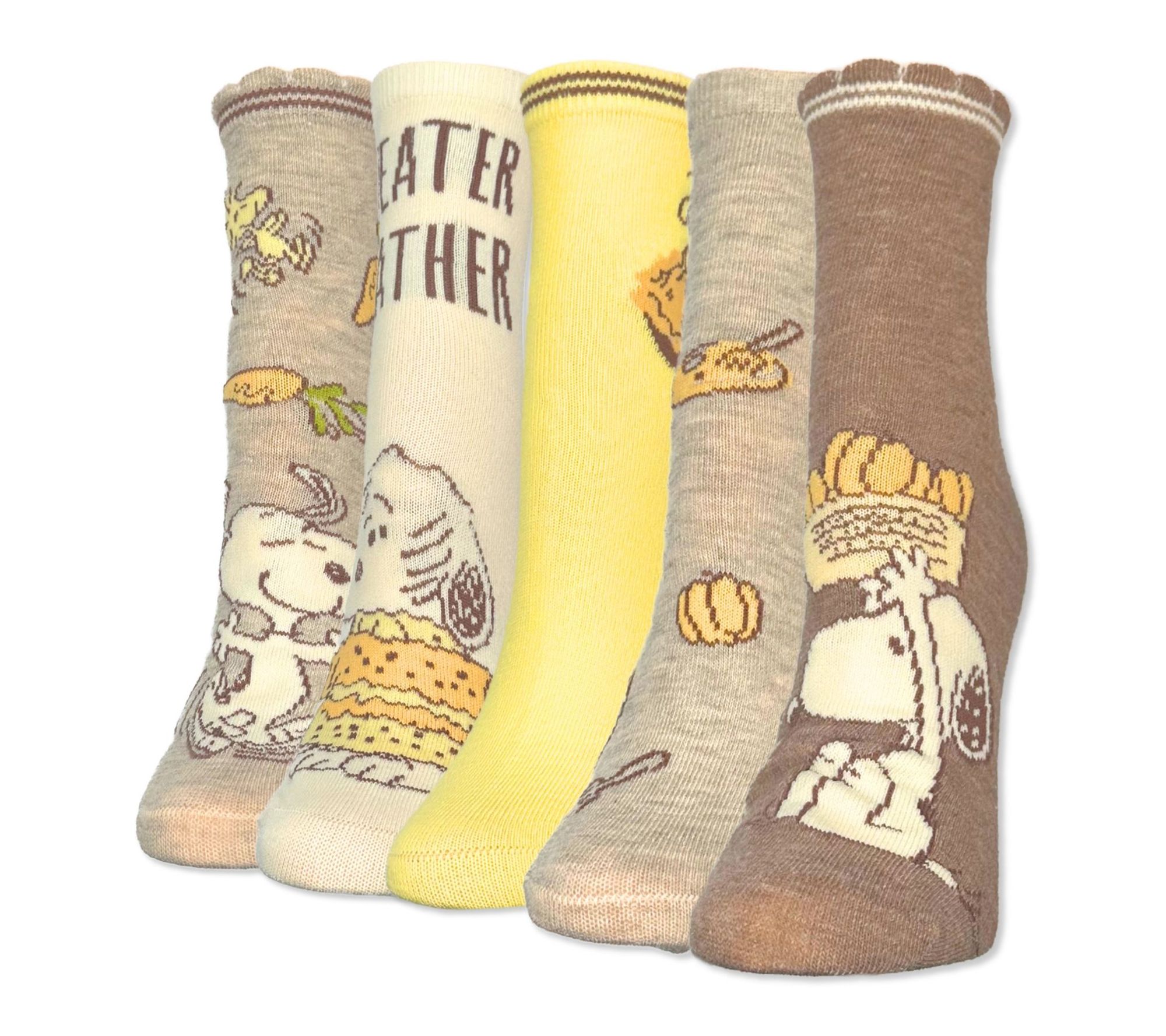 Ladies' Set of 5 Hooray for Harvest! Capri Socks