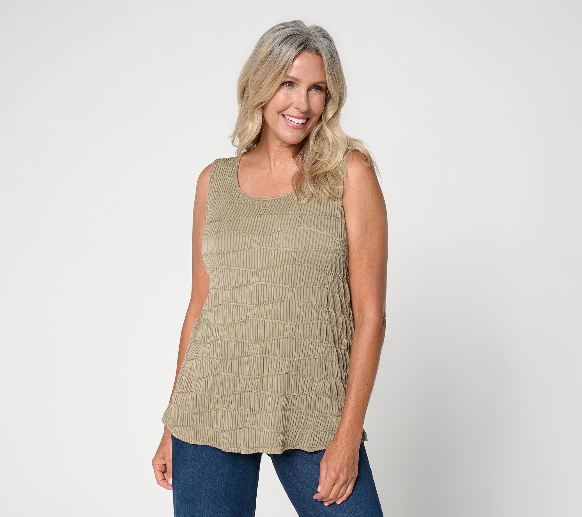 LOGO Layers by Lori Goldstein Regular Textured Knit Tank