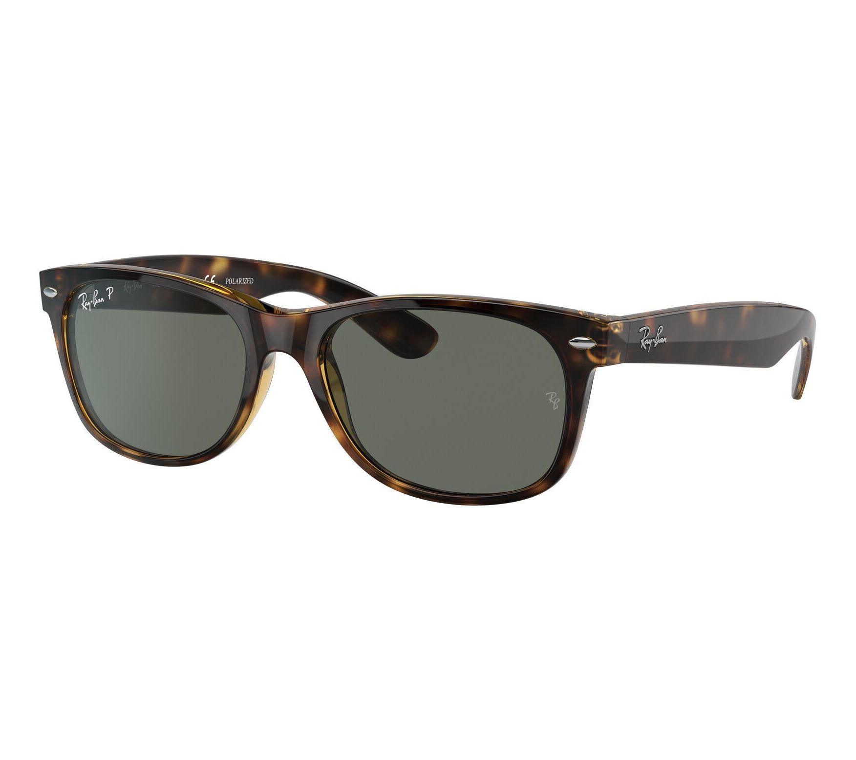 Ray-Ban Polarized New Wayfarer Classic Sunglasses- Tort/55mm