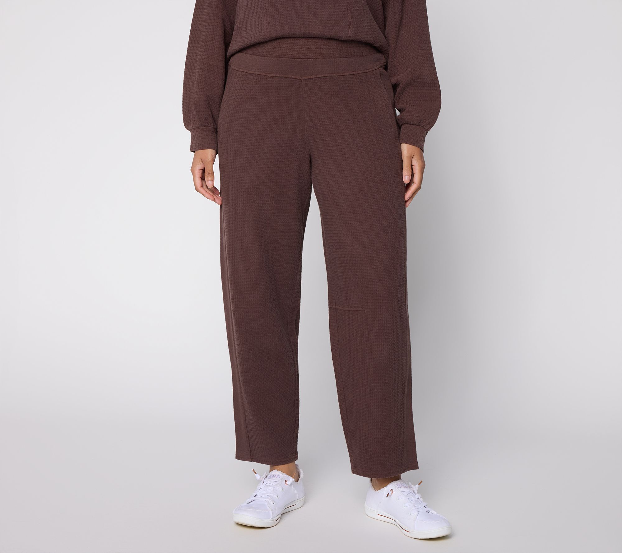 "As Is" AnyBody Regular Washed Waffle Modified Barrel Pant