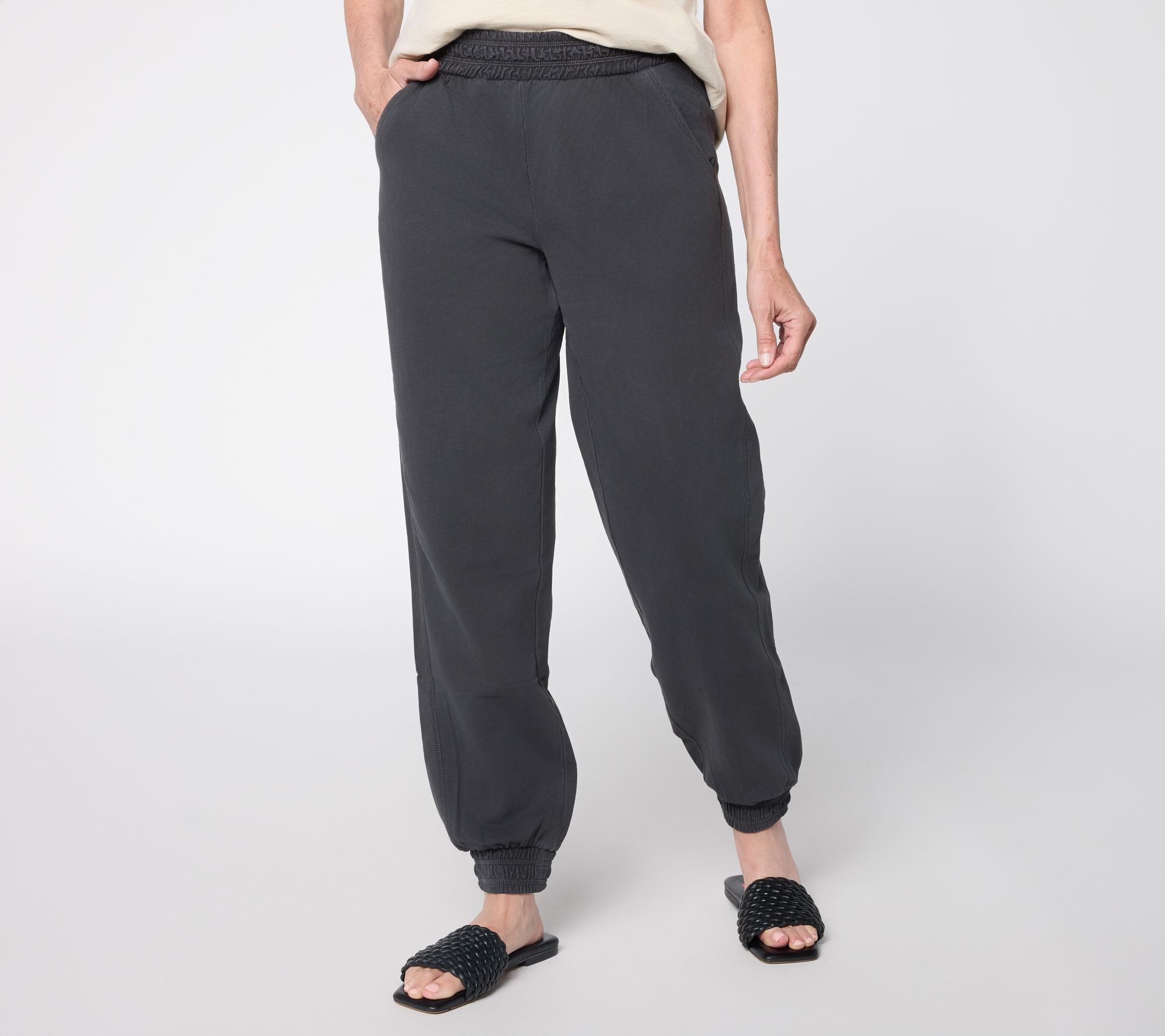 "As Is" LOGO Lounge by Lori Goldstein Reg Jogger with Seam Detail