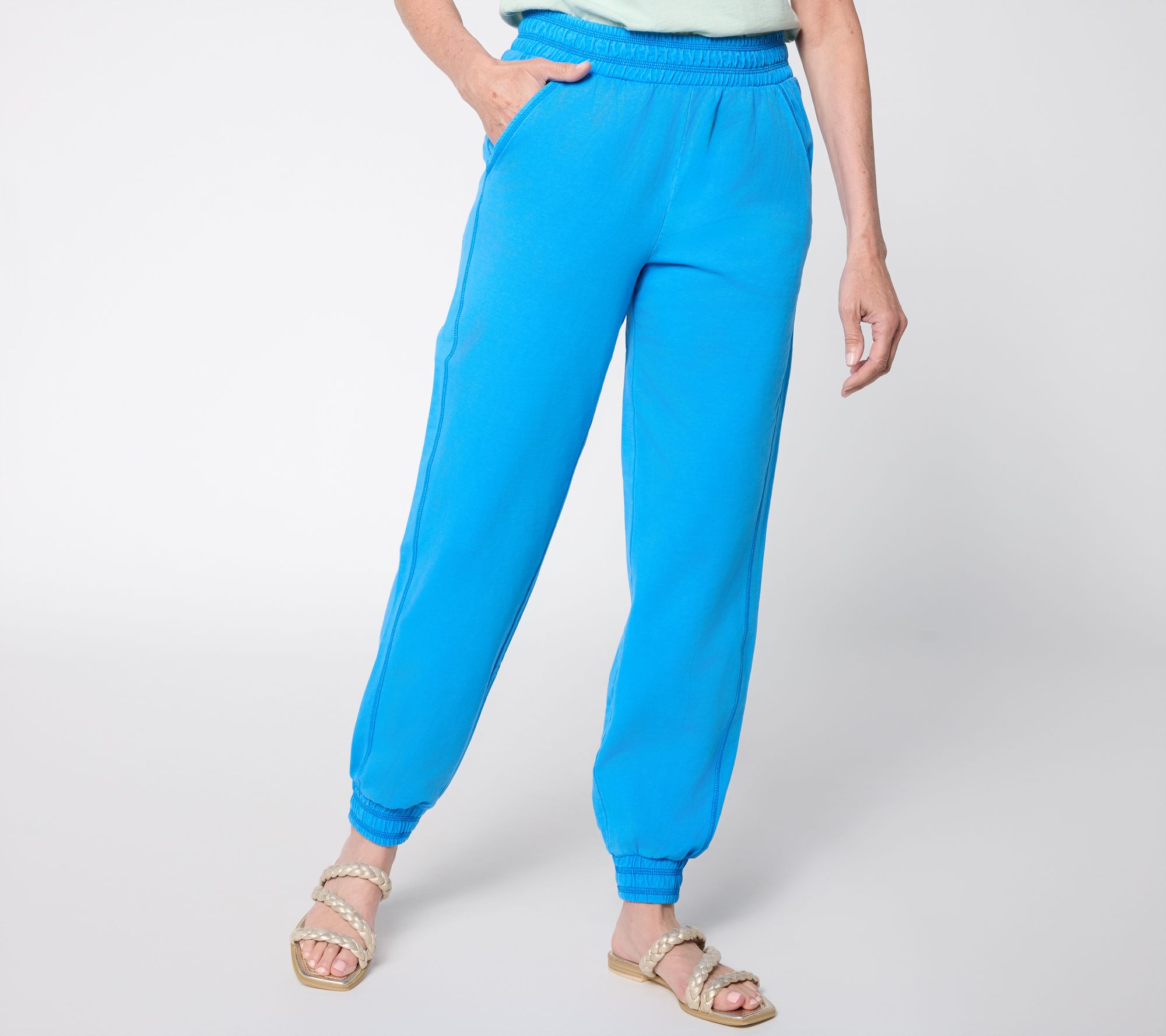 "As Is" LOGO Lounge by Lori Goldstein Reg Jogger with Seam Detail