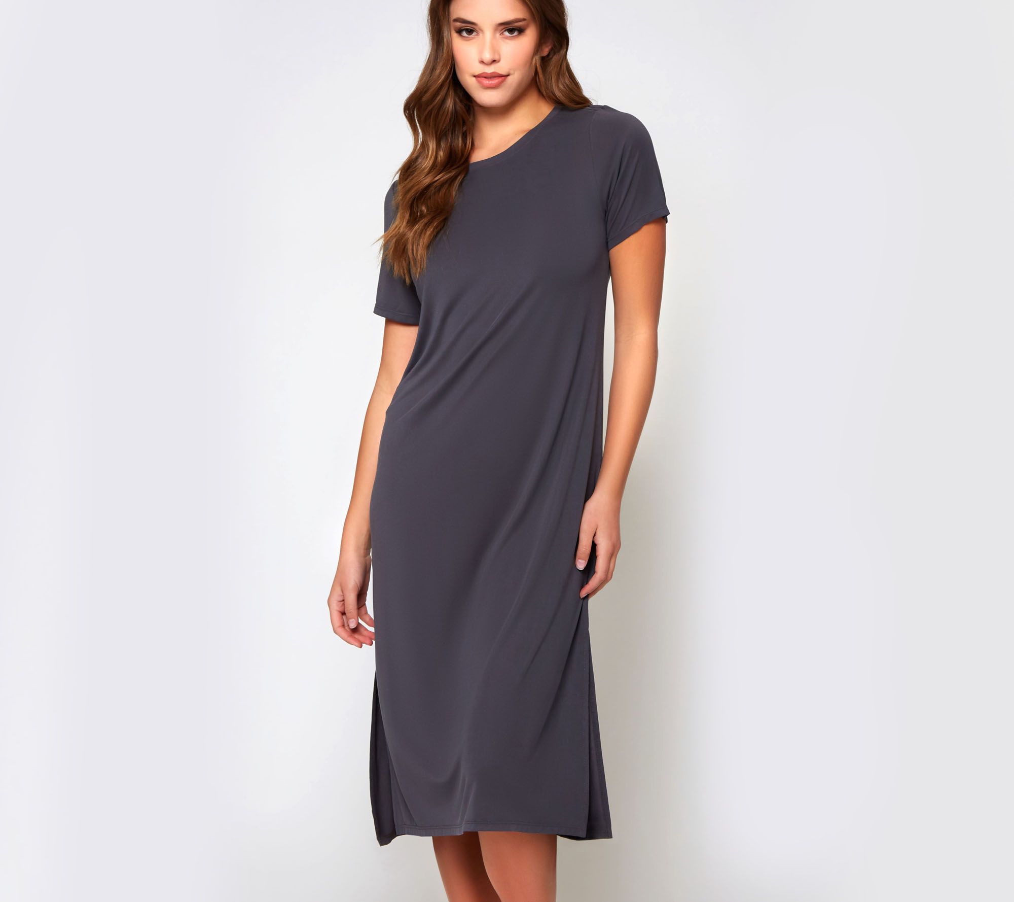 iCollection Viscose High Low Hem Sleep-Lounge Dress
