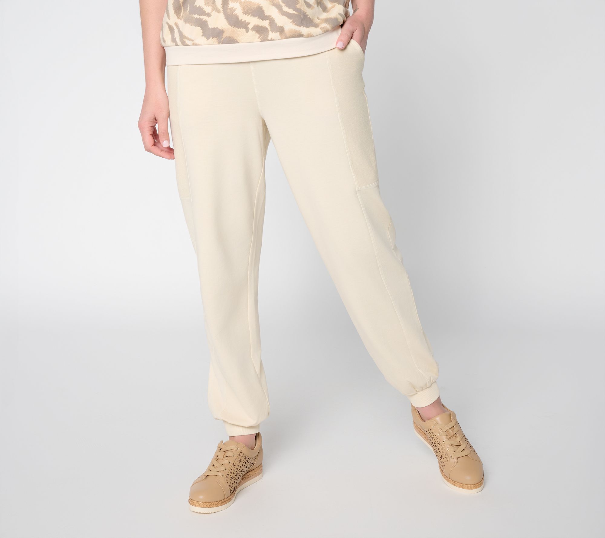 "As Is" LOGO Lounge by Lori Goldstein Regular Pull-On Ankle Pants