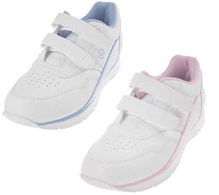 Etonic Leather Comfort Walking Shoes with Velcro Closures
