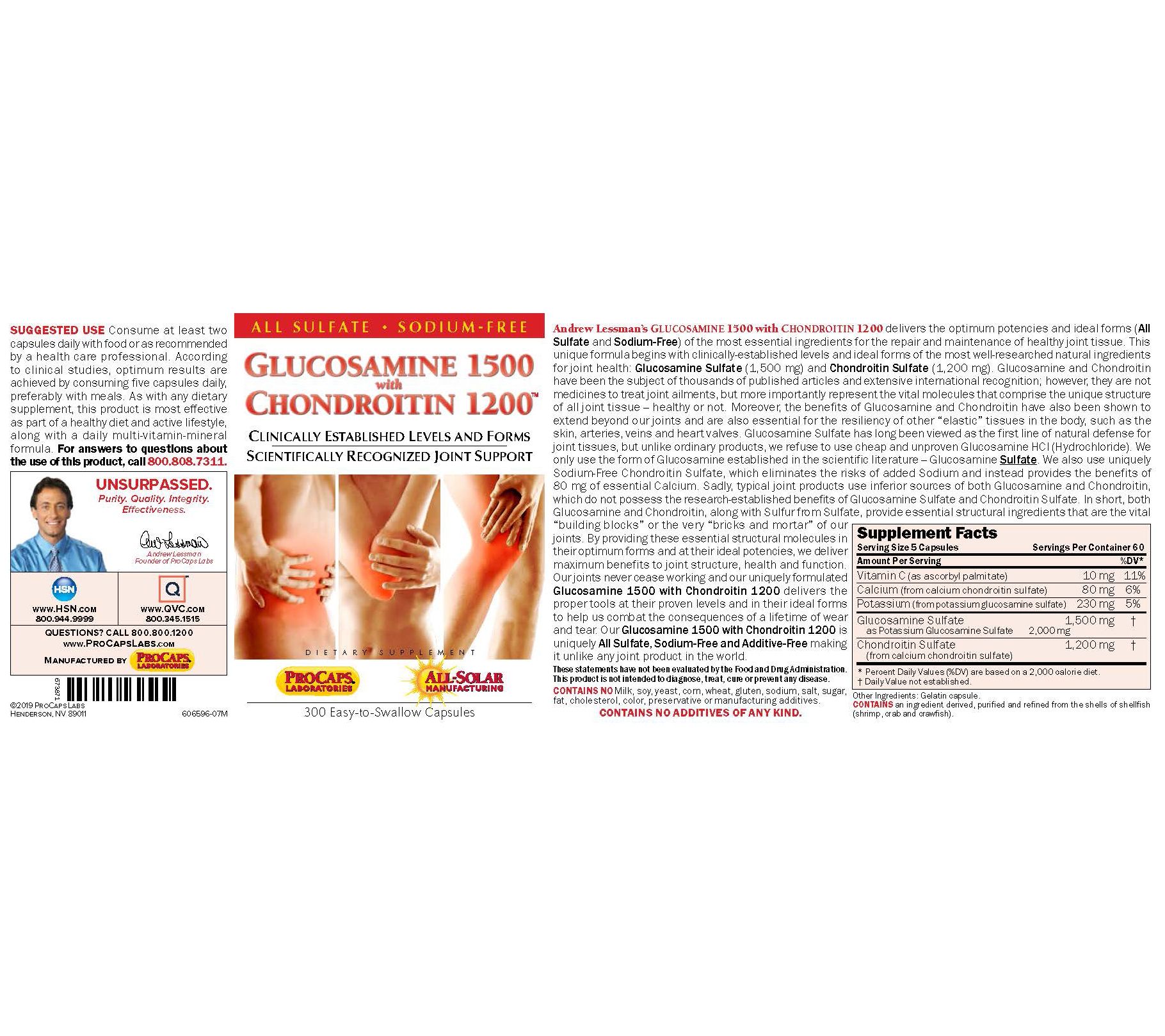 Andrew Lessman Glucosamine and Chondroitin 75 Capsules