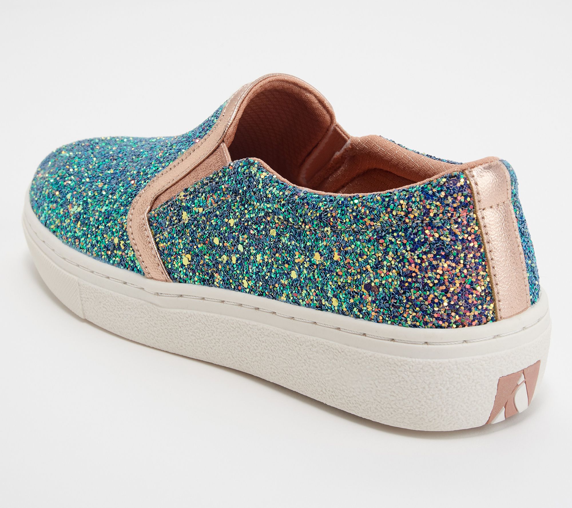 Glitter Slip-On Shoes- Goldie Glitz & Bitz QVC.com