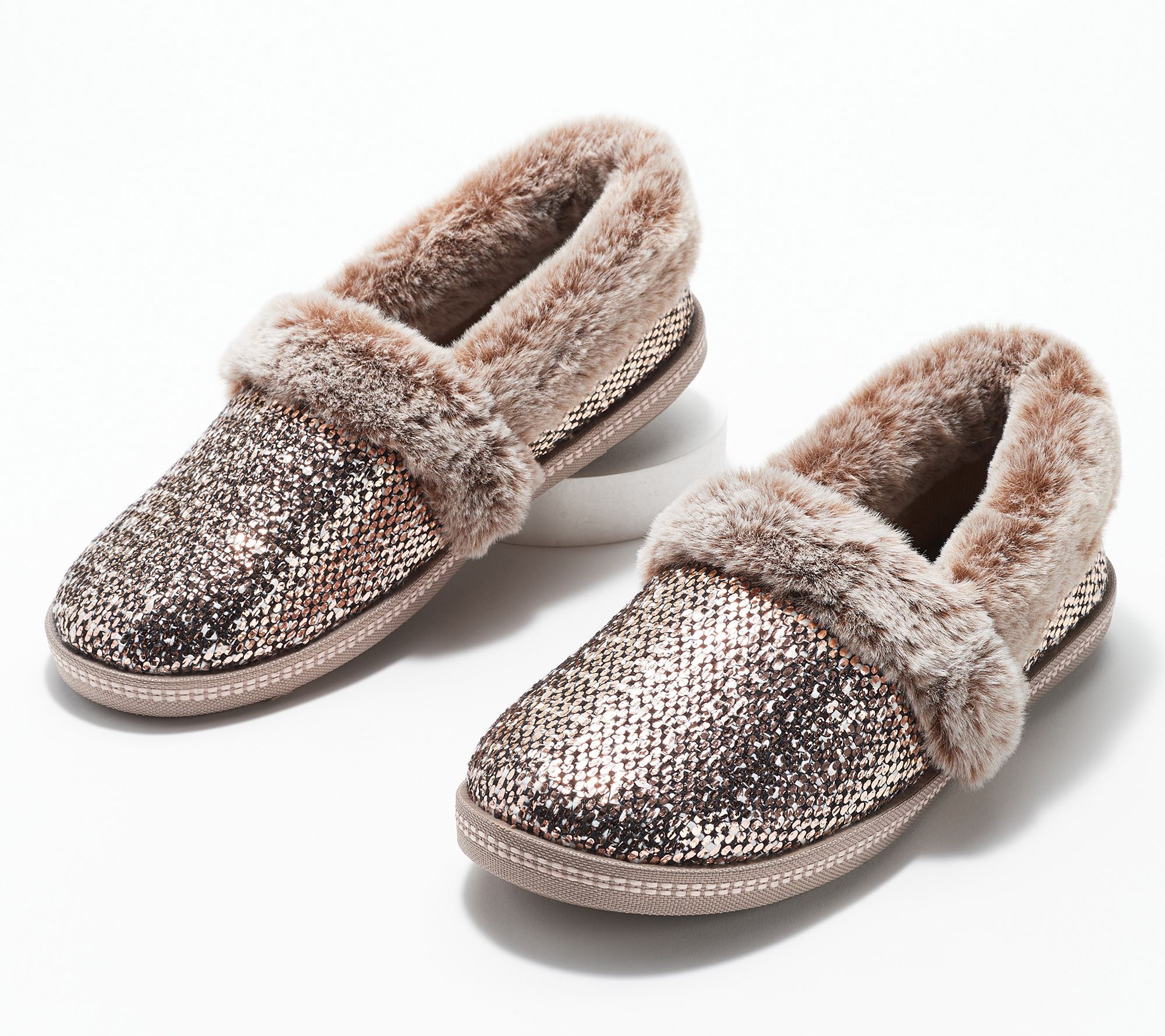 metallic slippers