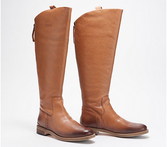 manual Grumpy Compare Franco Sarto Wide Calf Leather Tall Shaft Boots - Meyer - QVC.com