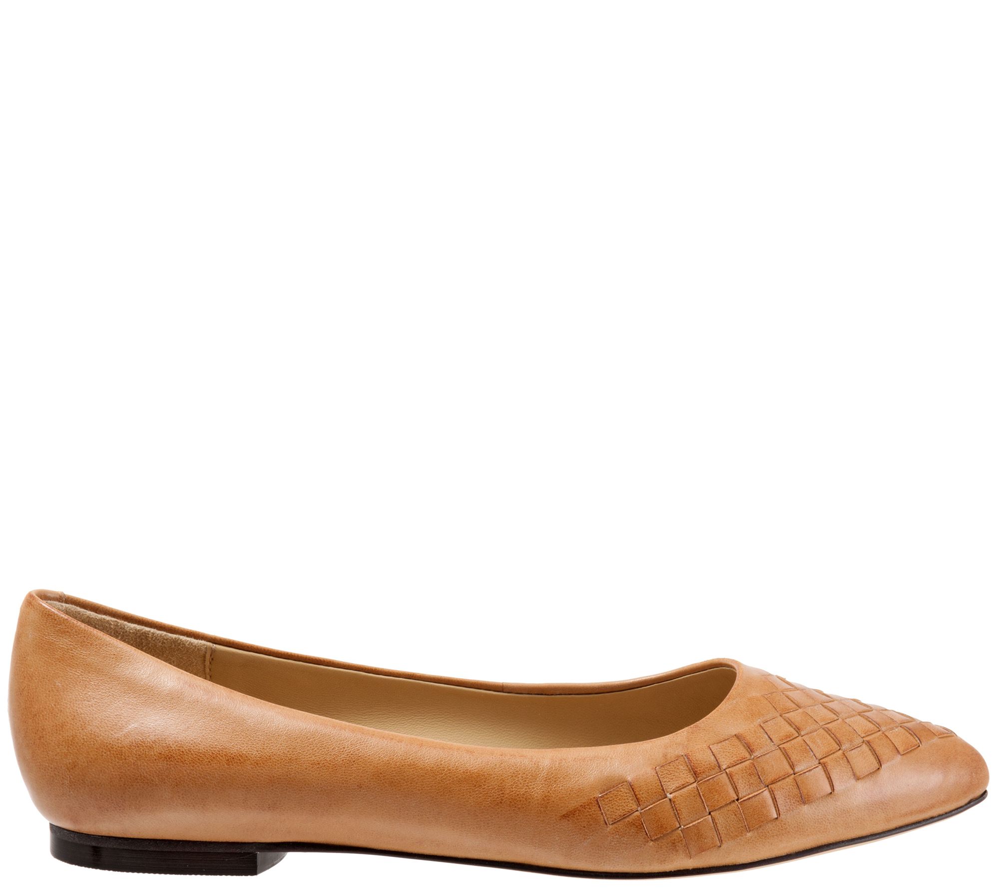 Trotters Pointed Toe Leather Flats - Estee Woven - QVC.com