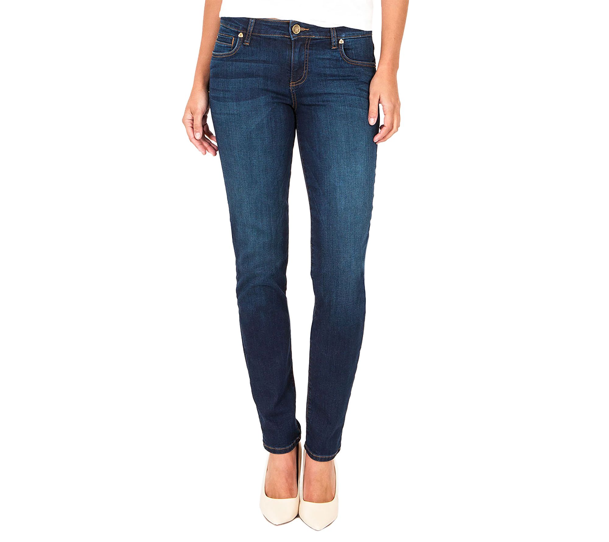 KUT from the Kloth Mid-Rise Diana Skinny Jeans - Systematic - QVC.com