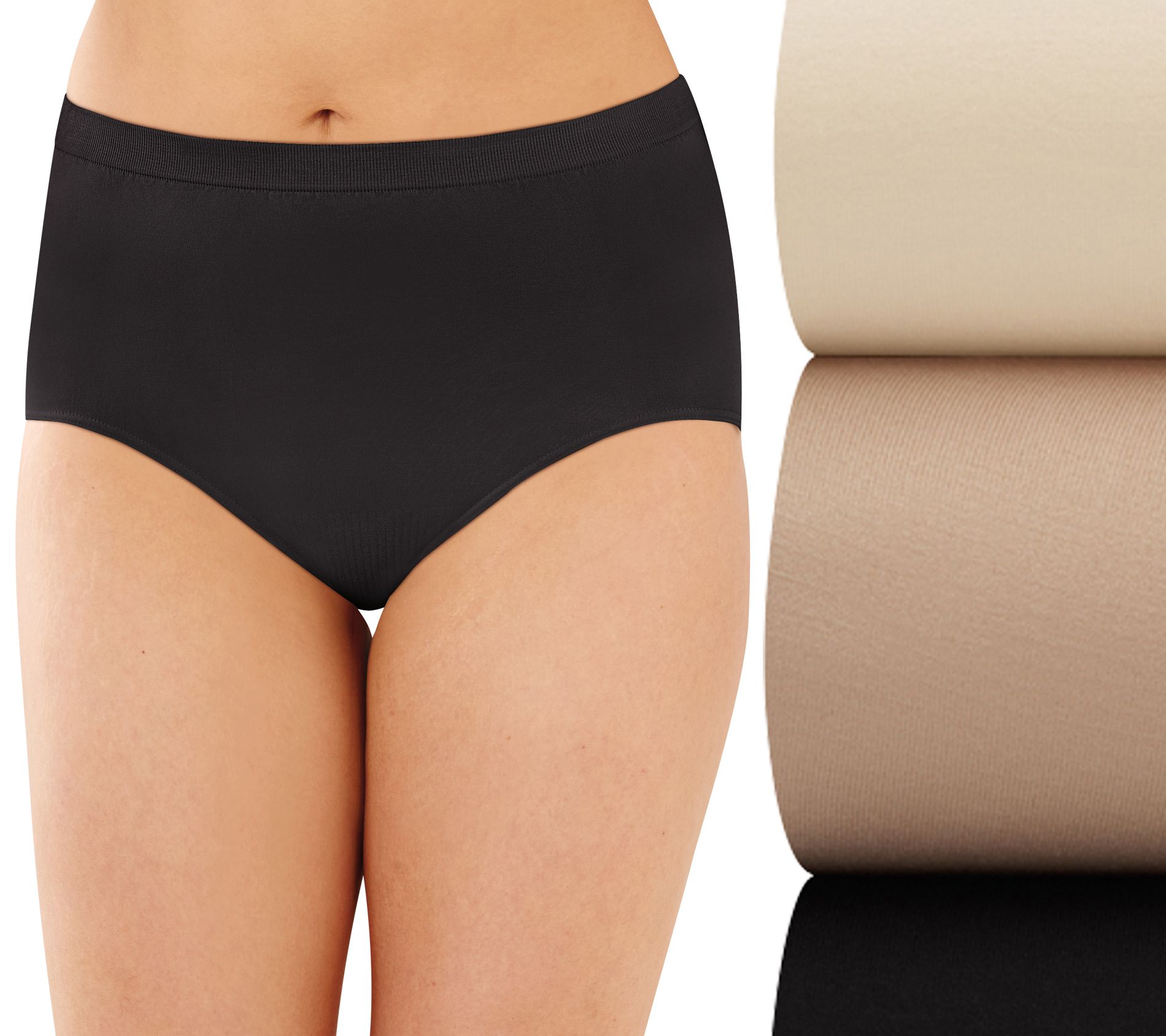 Bali Womens Comfort Revolution Seamless Briefs Underwear