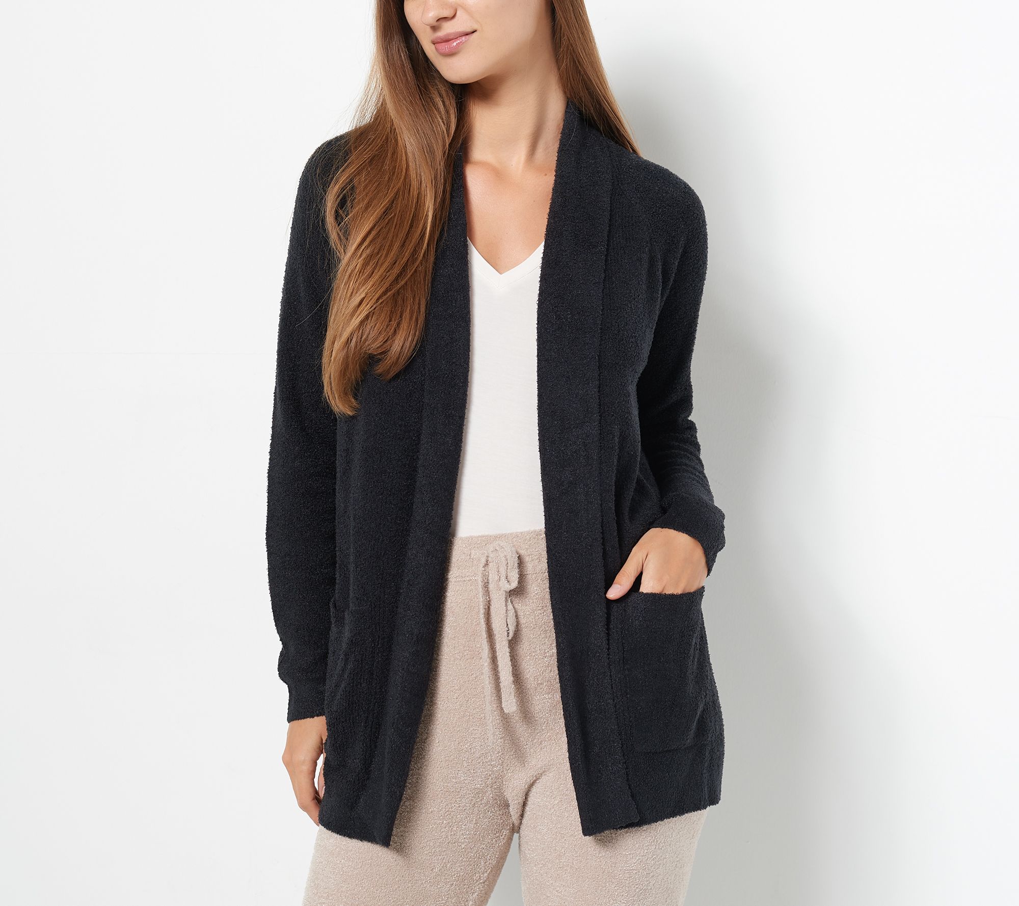 Barefoot Dreams CozyChic Ultra Lite Hooded Seashore Cardigan