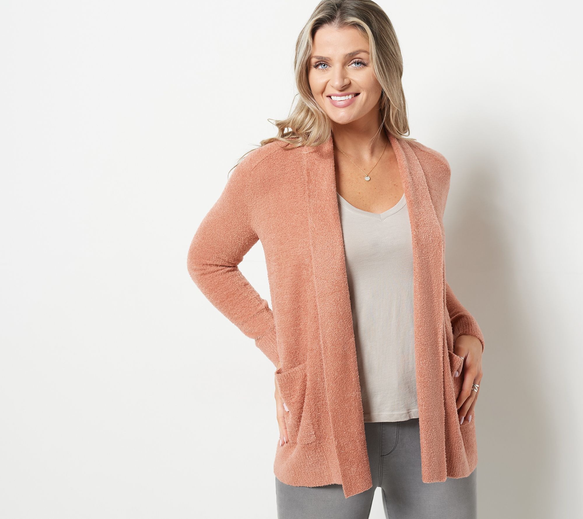 Barefoot Dreams CozyChic Lite Saddle-Sleeve Cardi
